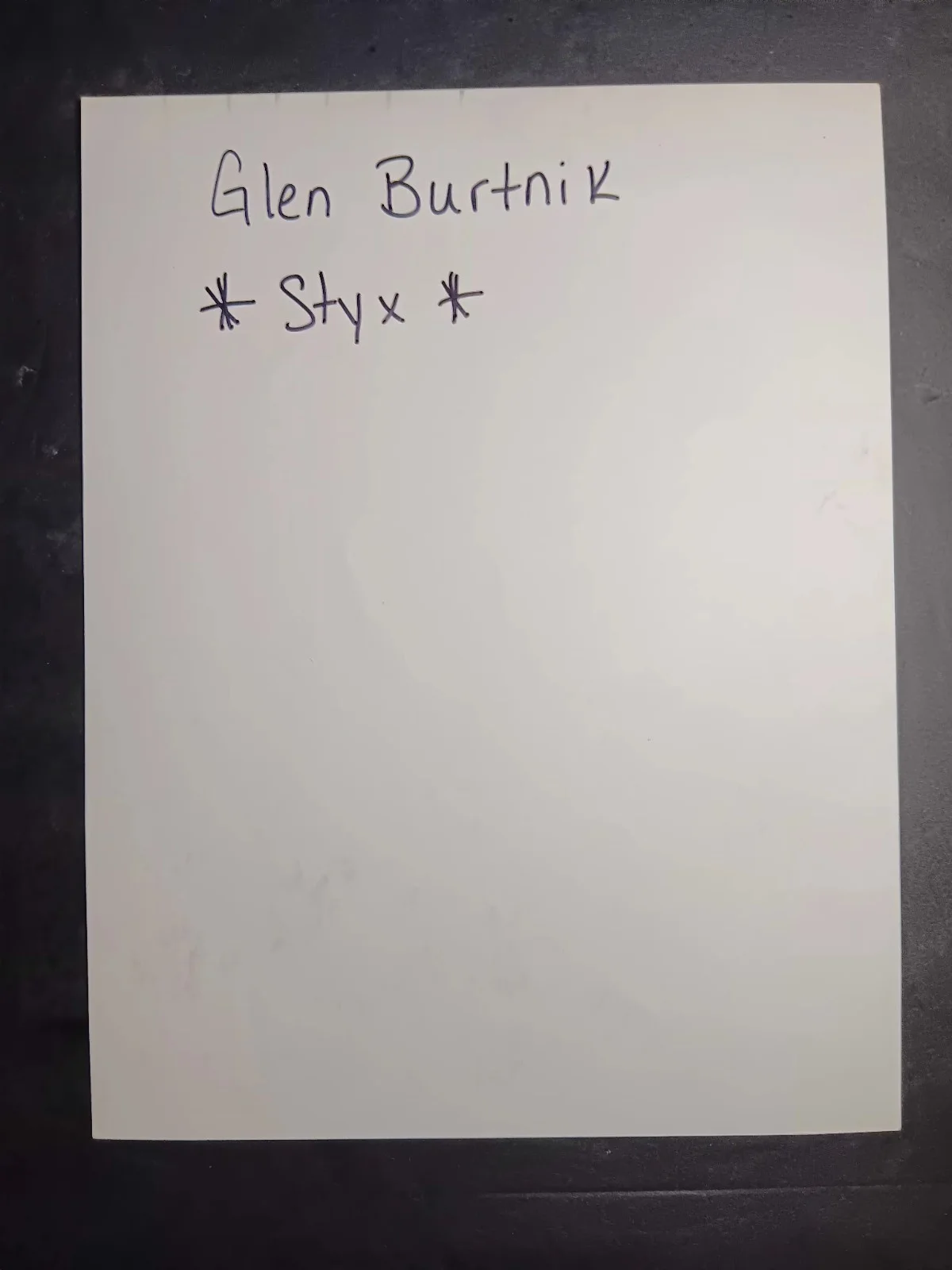GLENN BURTNIK — ORIGINAL GLENN BURTNIK - STYX SIGNED 8x10 Color Glossy Photo, image 2