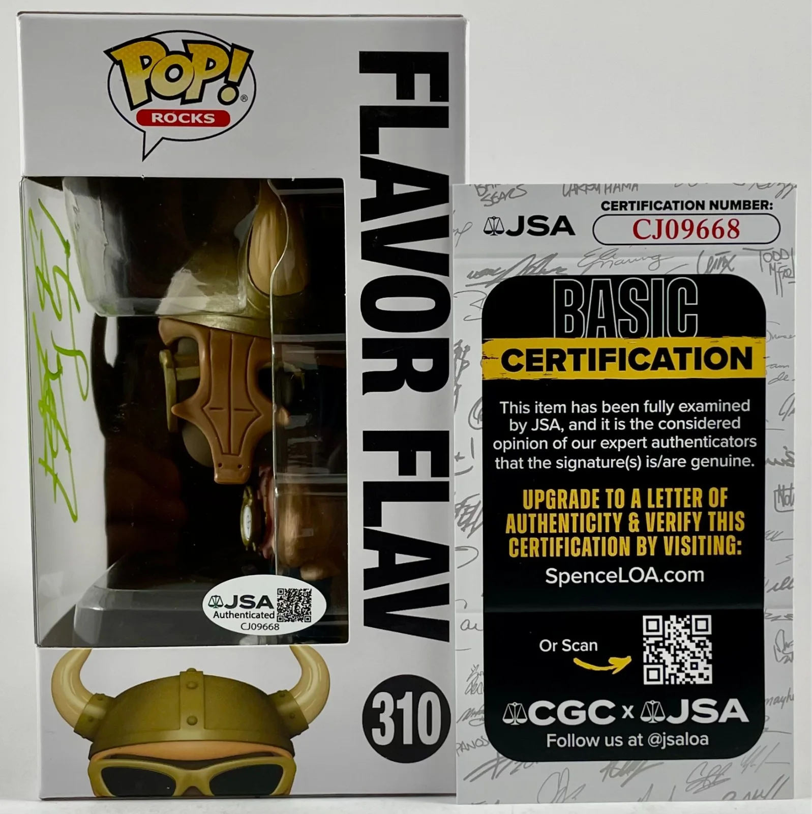 Flavor Flav Signed Funko POP! Vinyl #310 Autograph Public Enemy Hip Hop JSA COA, image 2