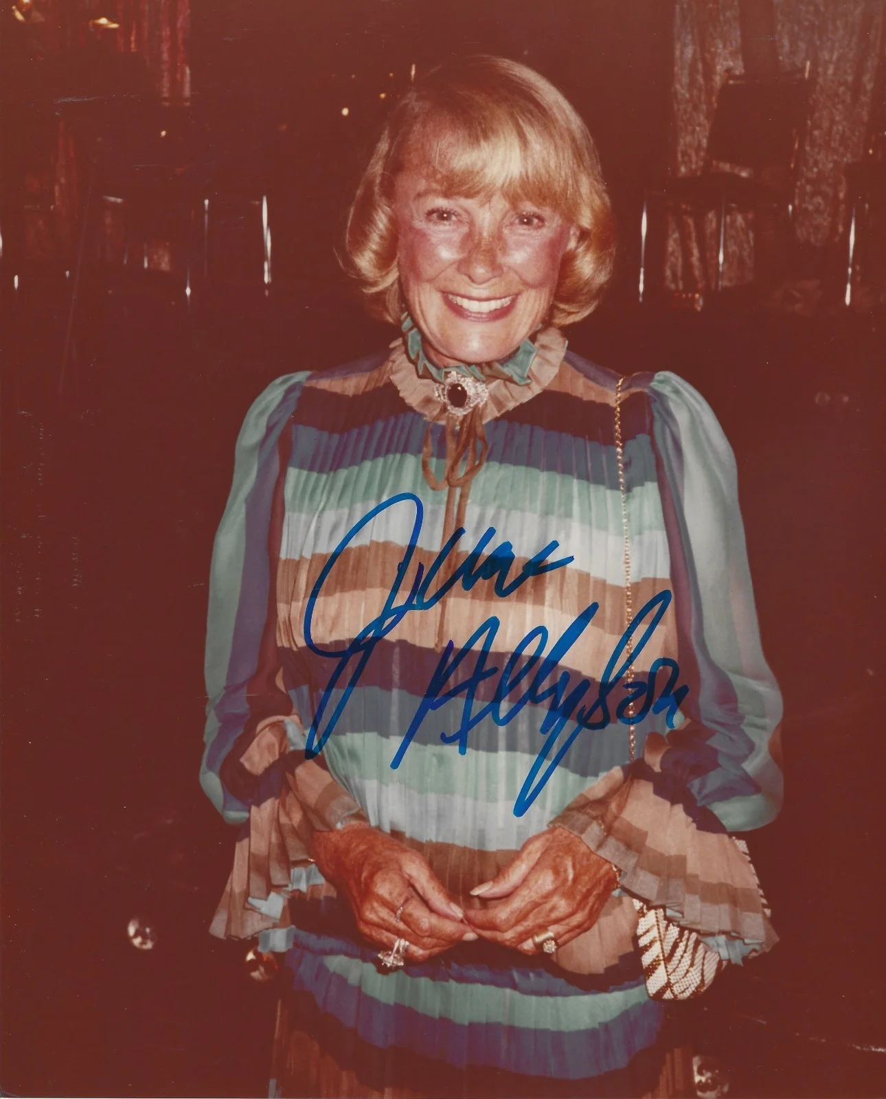 June Allyson — Beautiful Candid JUNE ALLYSON Signed 8 x 10 Photo