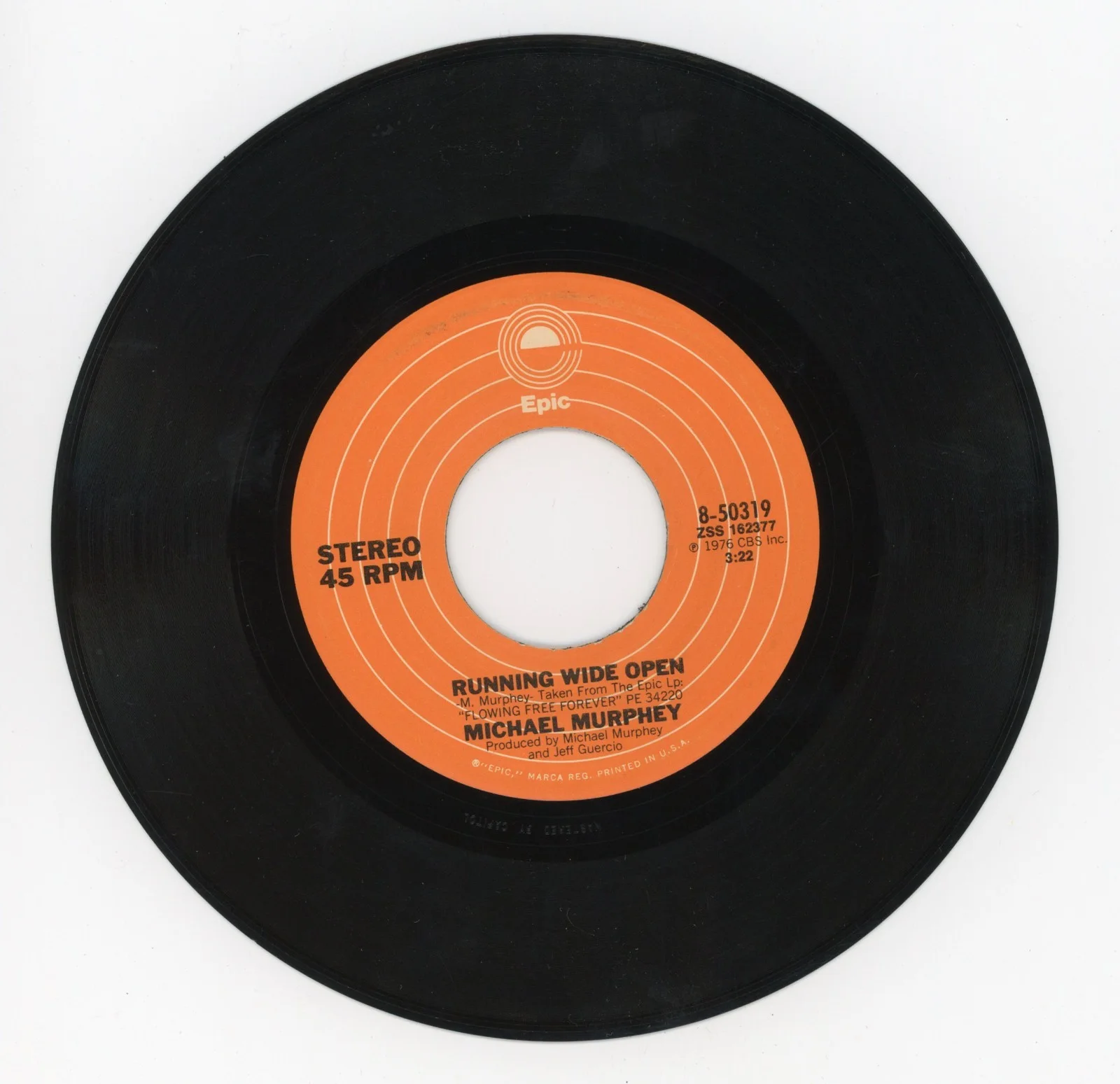 Michael Murphy - Signed 45 RPM Record Sleeve w/ Original Record, image 4