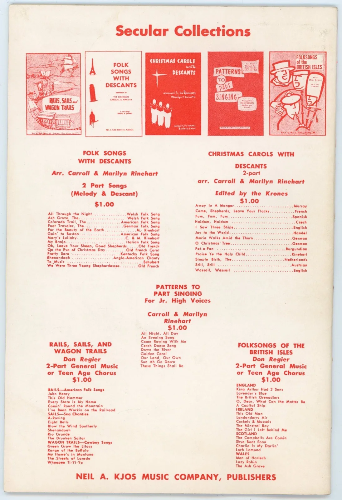 Carol Rinehart - Signed Choral Songbook, image 2
