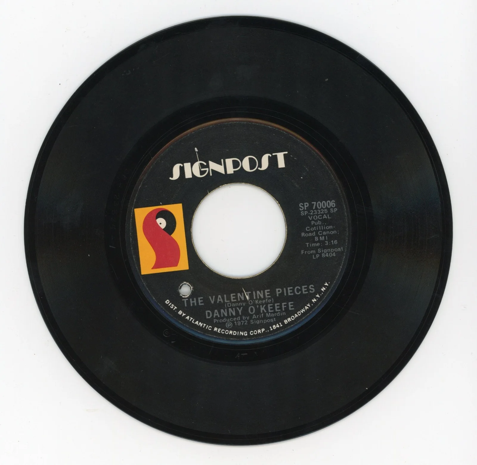Danny O’Keefe - Signed 7 Inch Record "Good Time Charlie’s Got the Blues", image 2