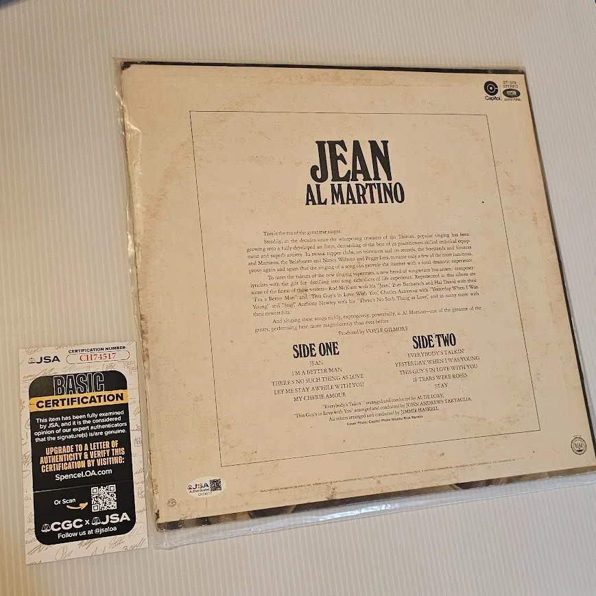 Jean Al Martino SIGNED Vinyl LP Everybody's Talking AUTOGRAPHED INSERT JSA COA, image 2