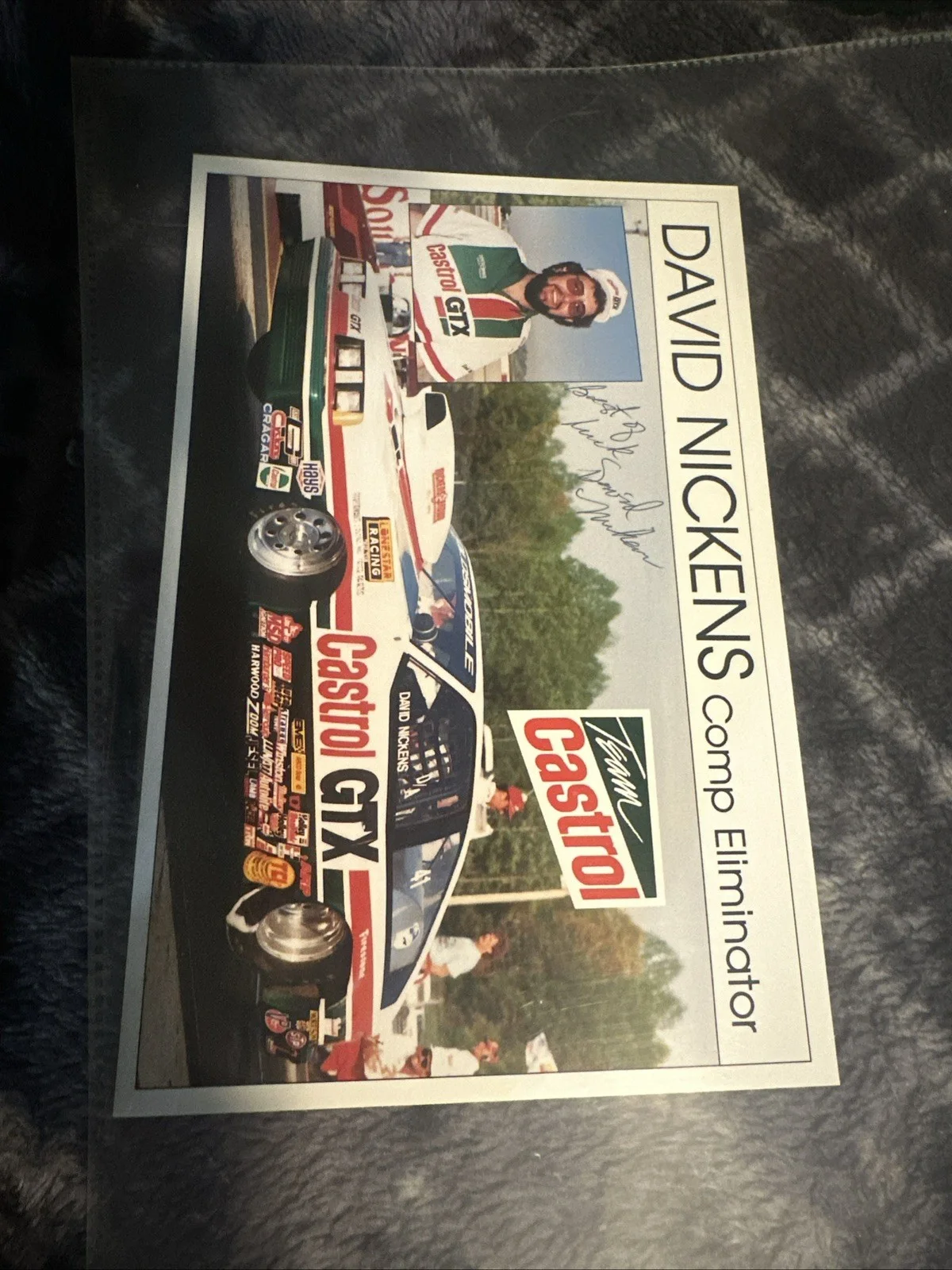 David Nickens NHRA Pro Racer: Signed Sport Photograph 8 x 10” comp eliminator, изображение 2