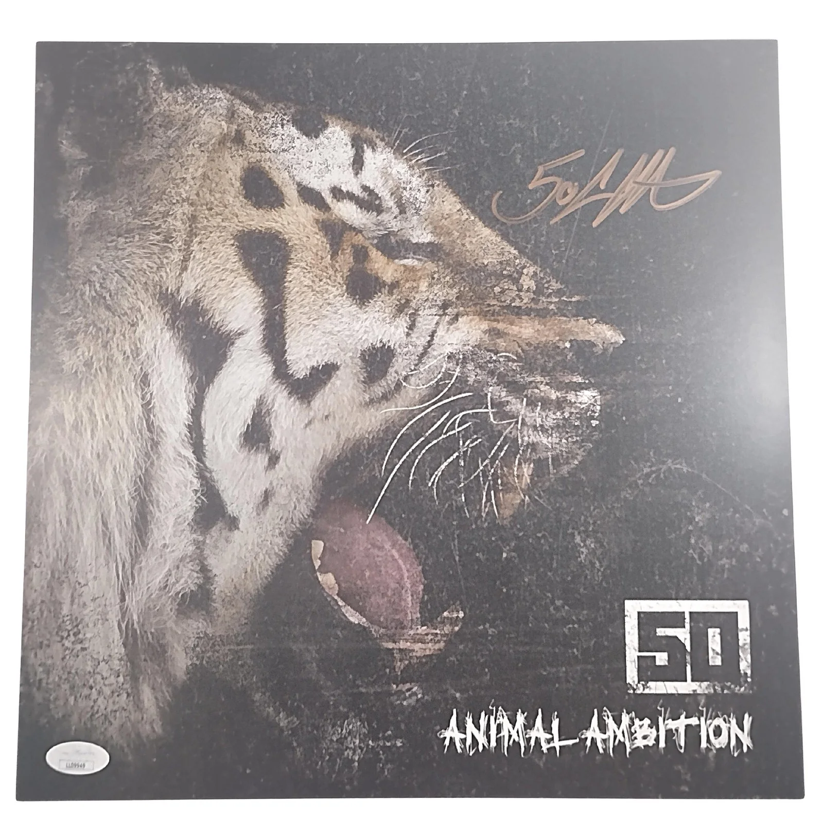 50 Cent — 50 Cent Signed Animal Ambition 12 by 12 Album Flat Gold JSA COA Rap Hip Hop Auto, изображение 5