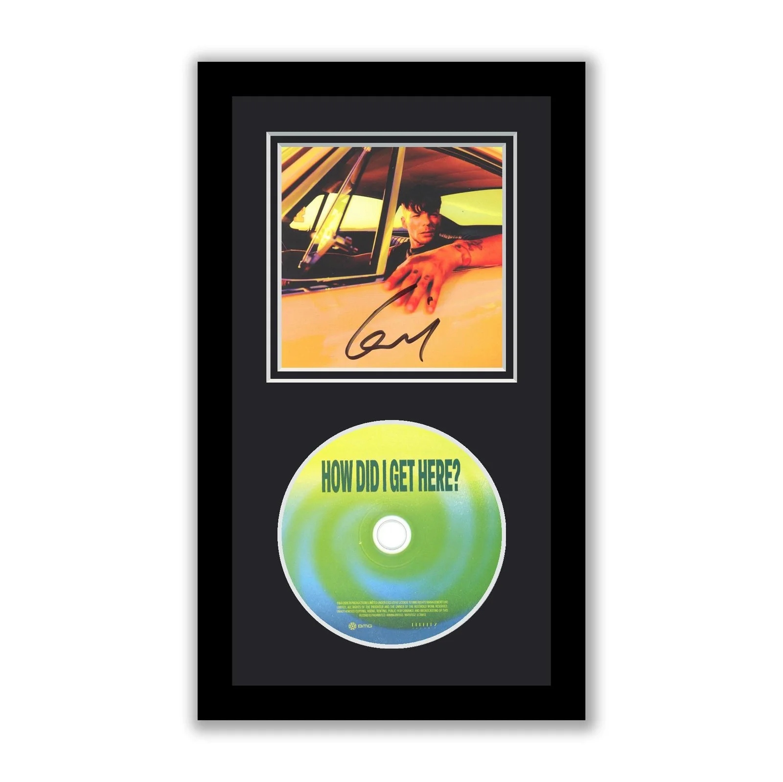 Louis Tomlinson — Louis Tomlinson Autographed Framed CD How Did I Get Here? One Direction ACOA