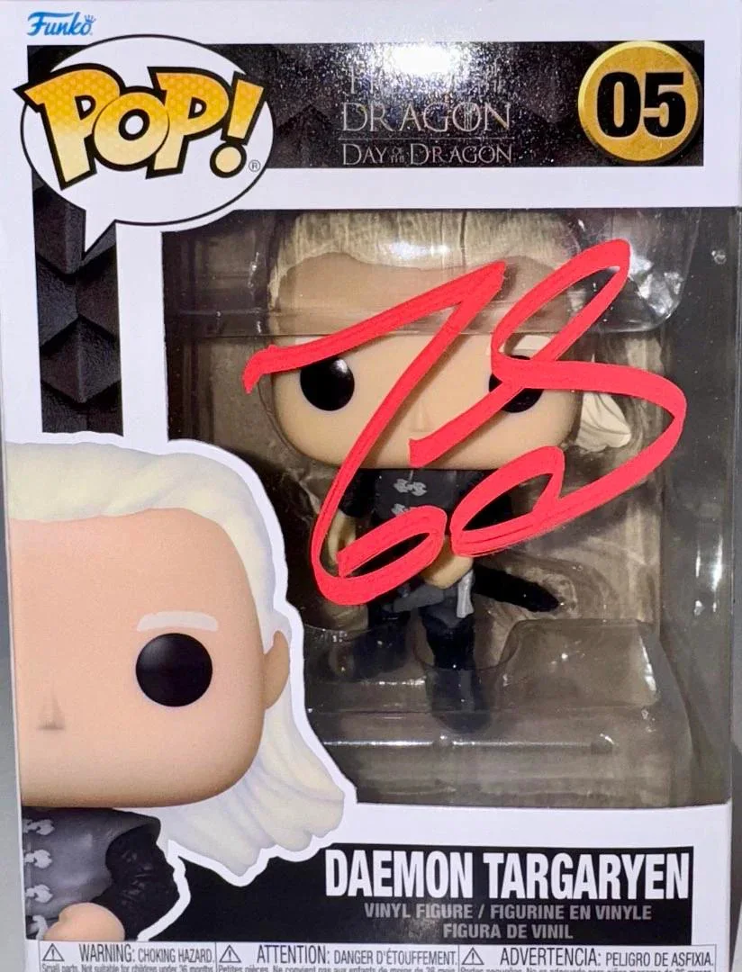 Matt Smith Signed Funko #05 Daemon Targaryen (GOTG - House Of The Dragon) - JSA, изображение 2