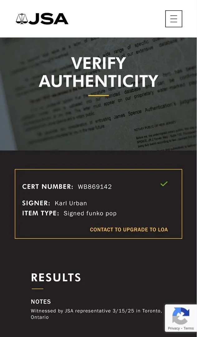 Karl Urban Signed Funko #977 "Billy Butcher" (The Boys) w/quote - JSA COA, изображение 5