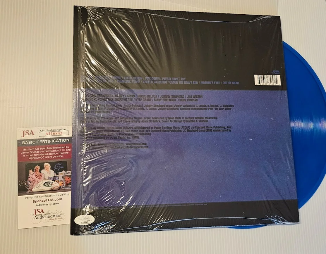 DANIEL LANOIS Signed Autographed HEavy Sun Blue LP Record Vinyl JSA COA, image 2
