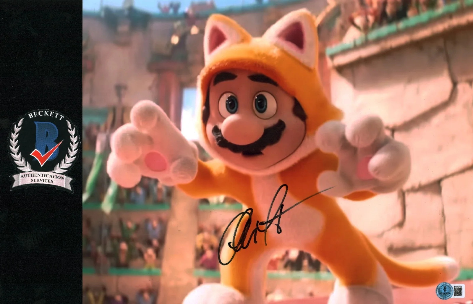 Chris Pratt — CHRIS PRATT SIGNED MARIO SUPER MARIO BROS MOVIE 11X14 PHOTO BECKETT BAS COA