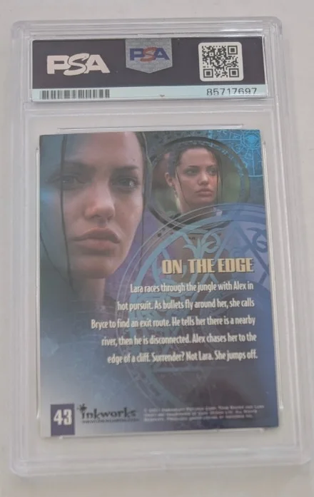 ANGELINA JOLIE signed TOMB RAIDER CARD PSA Authenticated, image 2