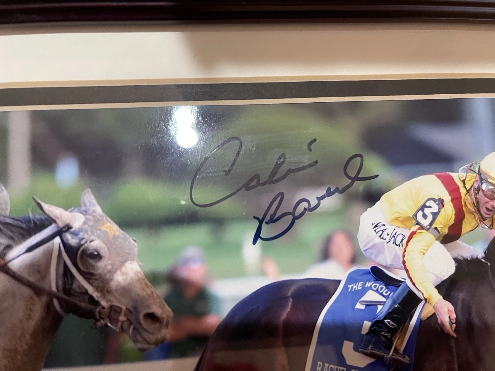 Photo of Rachel Alexandra Winning Woodward With Calvin Borel Signature 17”x14”, изображение 4