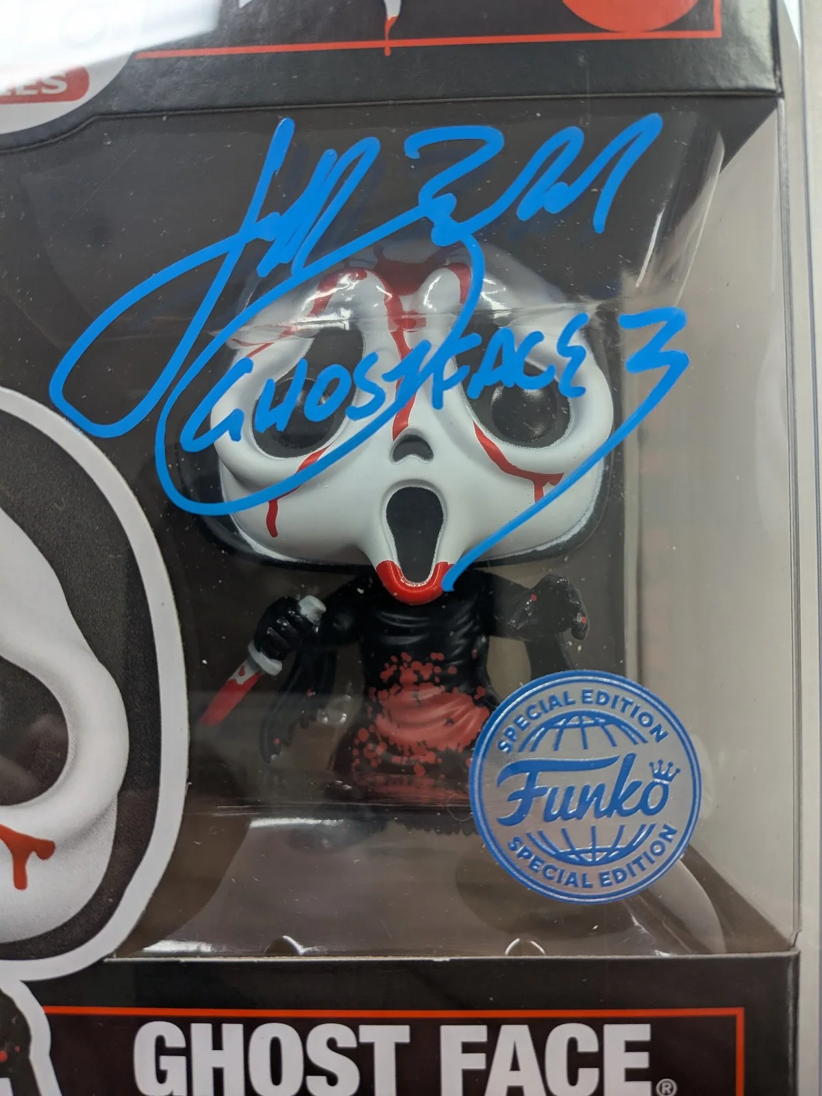 JEFF BROCKTON Signed Scream FUNKO POP Bloody Figure Ghostface Autograph JSA COA, изображение 2