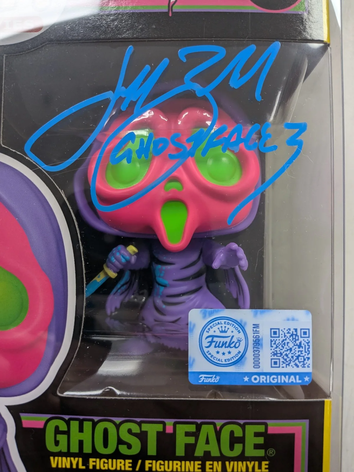 JEFF BROCKTON Signed Scream FUNKO POP Figure Blacklight Ghostface JSA COA, image 2