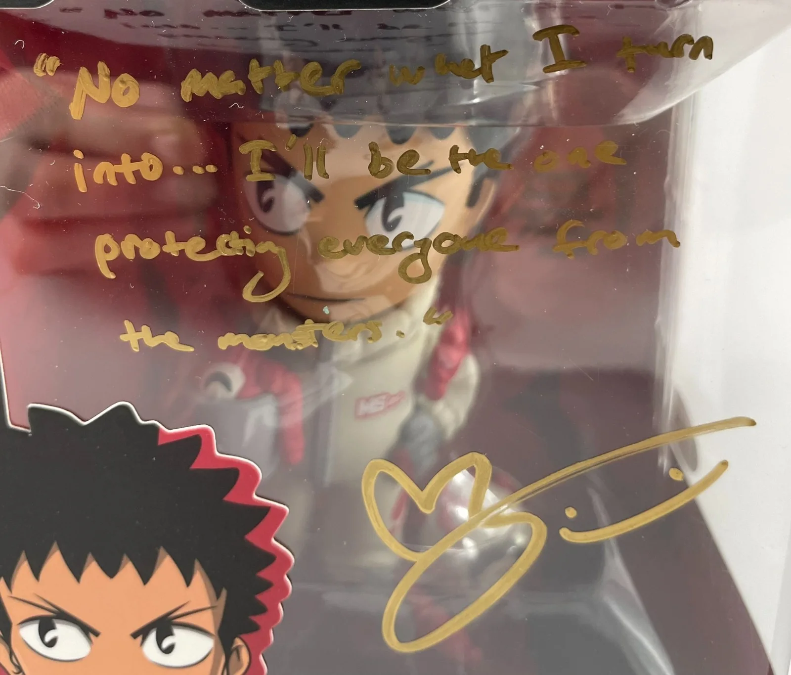 Nazeeh Tarsha — Nazeeh Tarsha Signed Kaiju No. 8 Kafka Hibino You Tooz Vinyl Figure JSA COA, изображение 2