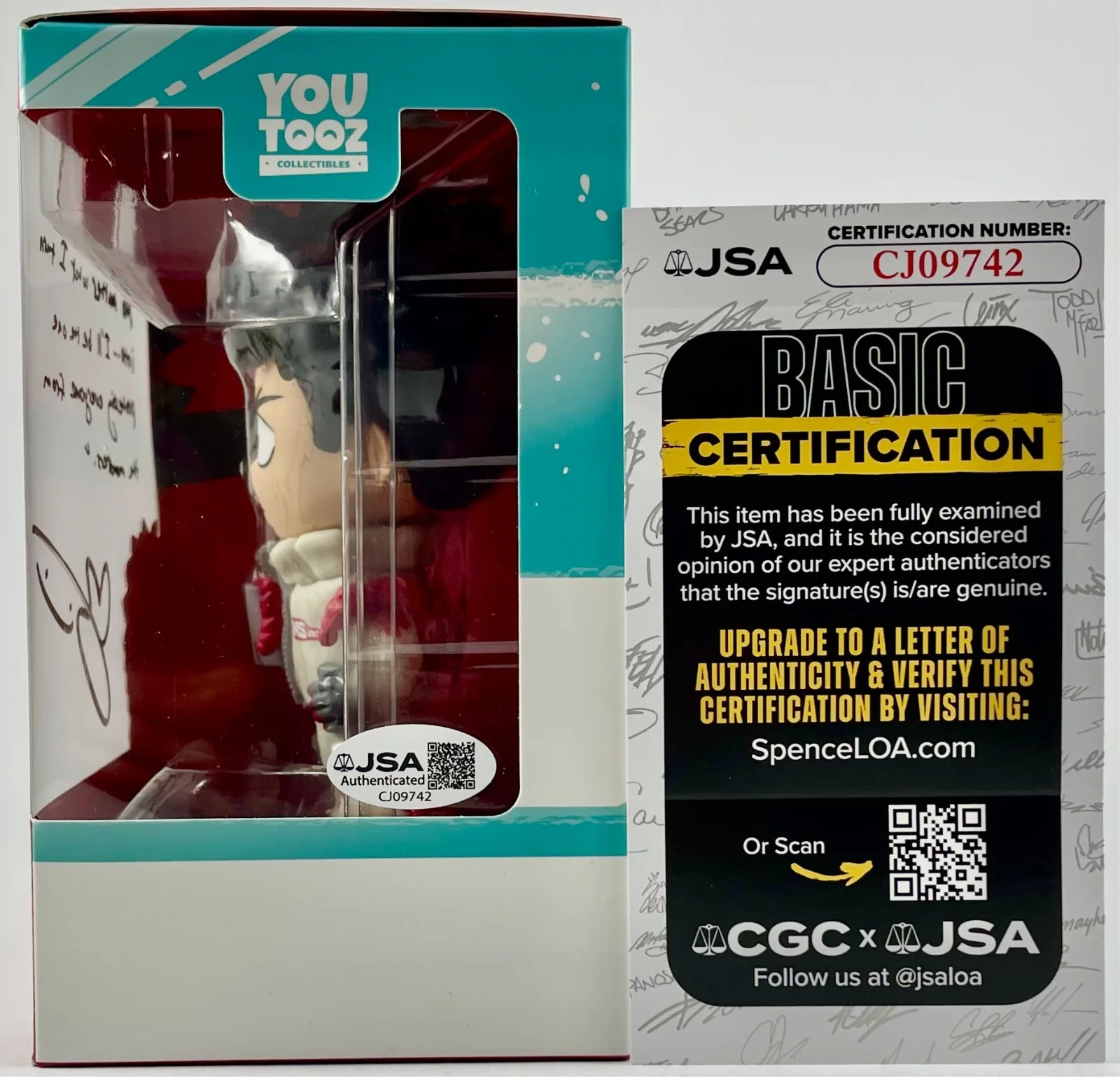 Nazeeh Tarsha — Nazeeh Tarsha Signed Kaiju No. 8 Kafka Hibino You Tooz Vinyl Figure JSA COA, изображение 3