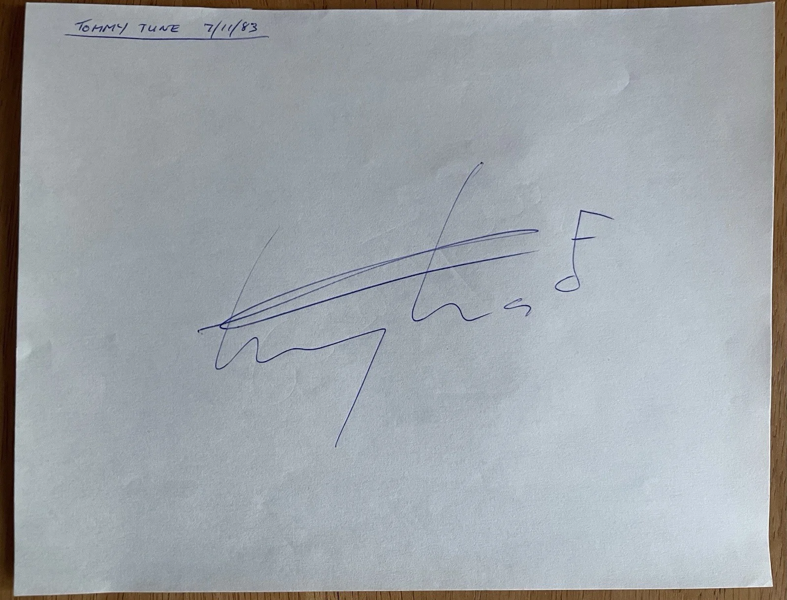 Actor, Dancer, and Singer Tommy Tune Autograph, image 2