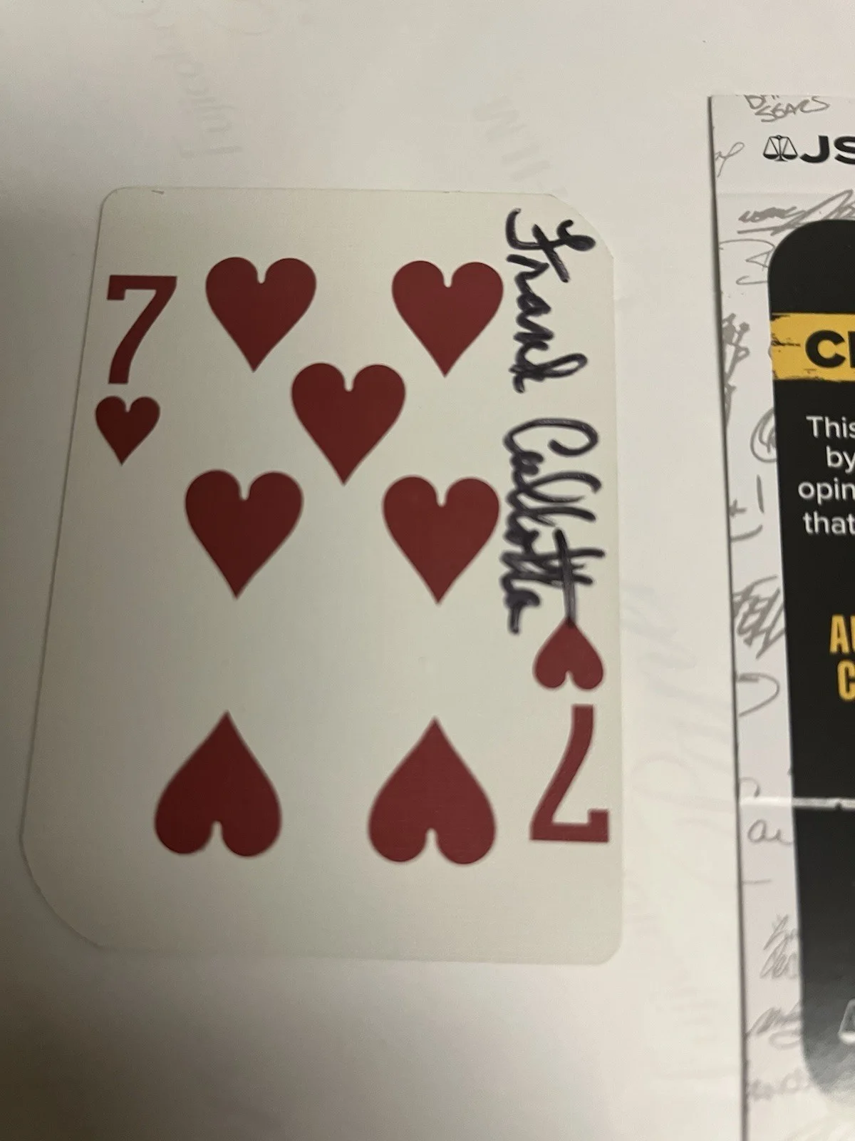 Autographed Frank Cullotta Playing Card Las Vegas Hilton JSA Signed Auto Mobster, image 2