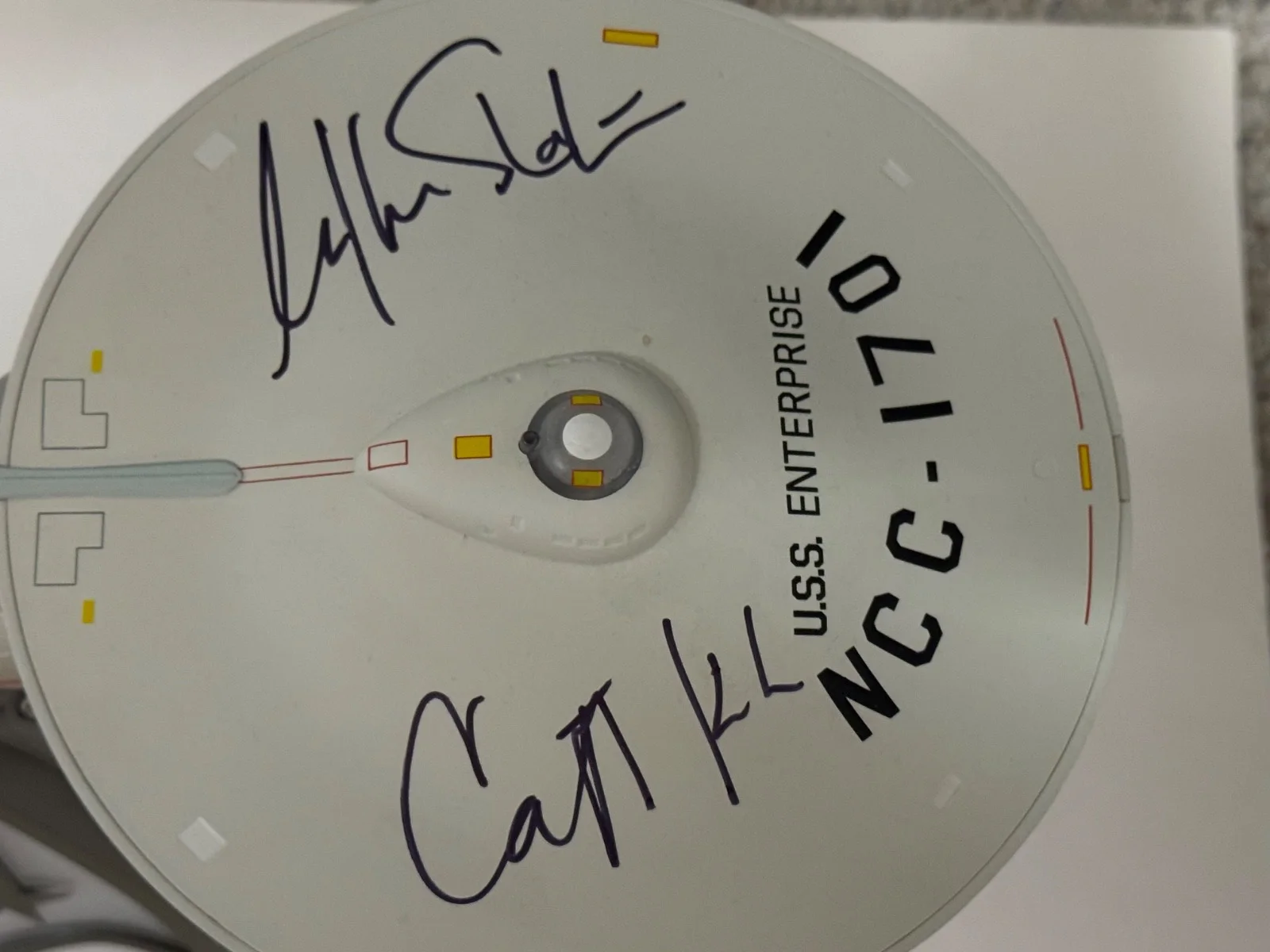 William Shatner — Hallmark Star Trek USS Enterprise Tree Topper signed by William Shatner JSA Cert, image 2