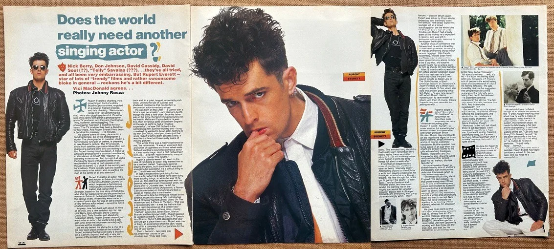 RUPERT EVERETT - 1987 Full page UK magazine poster, image 2