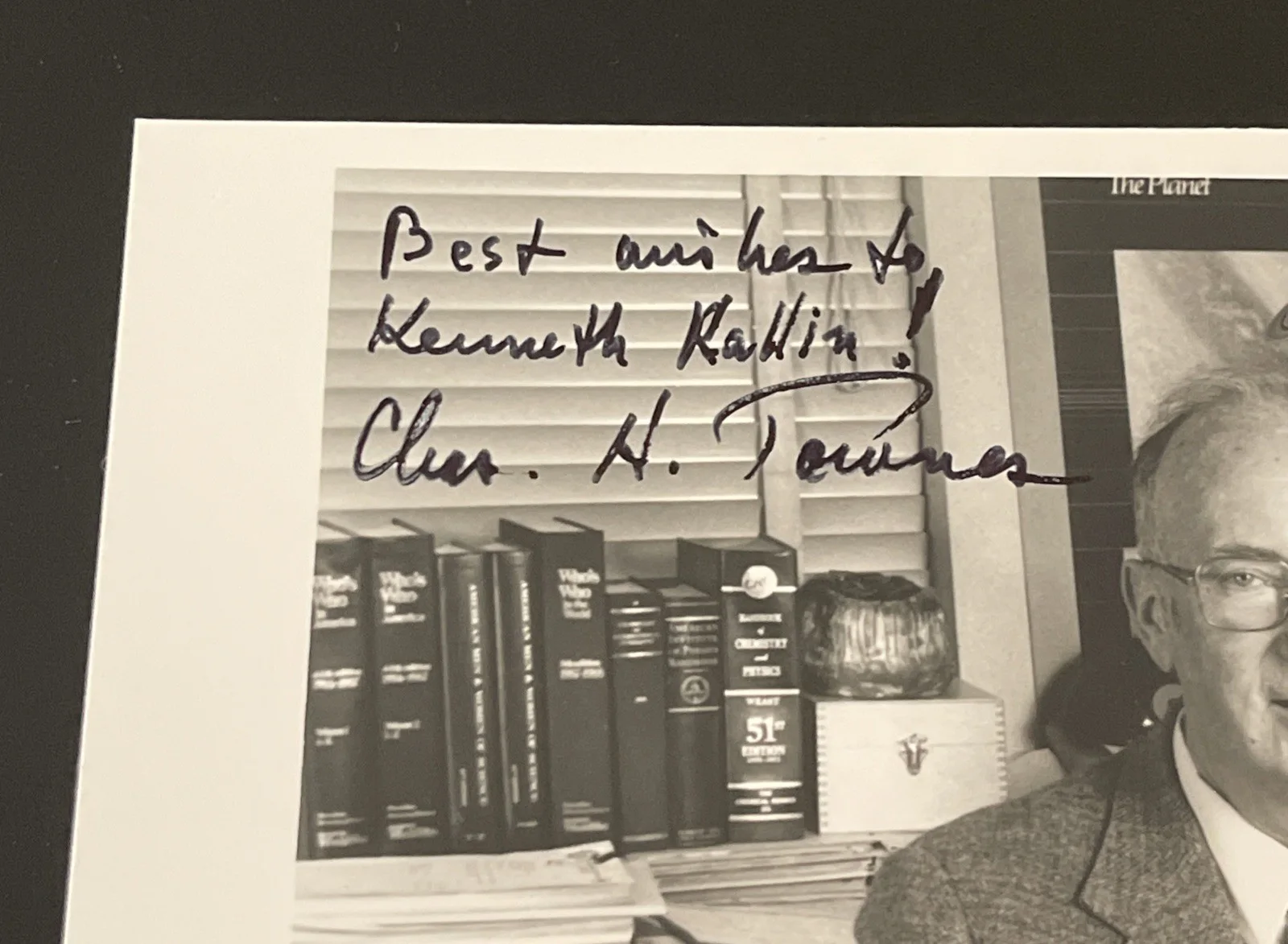 DR. CHAS TOWNES Inventor Laser Nobel Prize: Hand Signed Celebrity Photo 5x7”/KSK, изображение 2