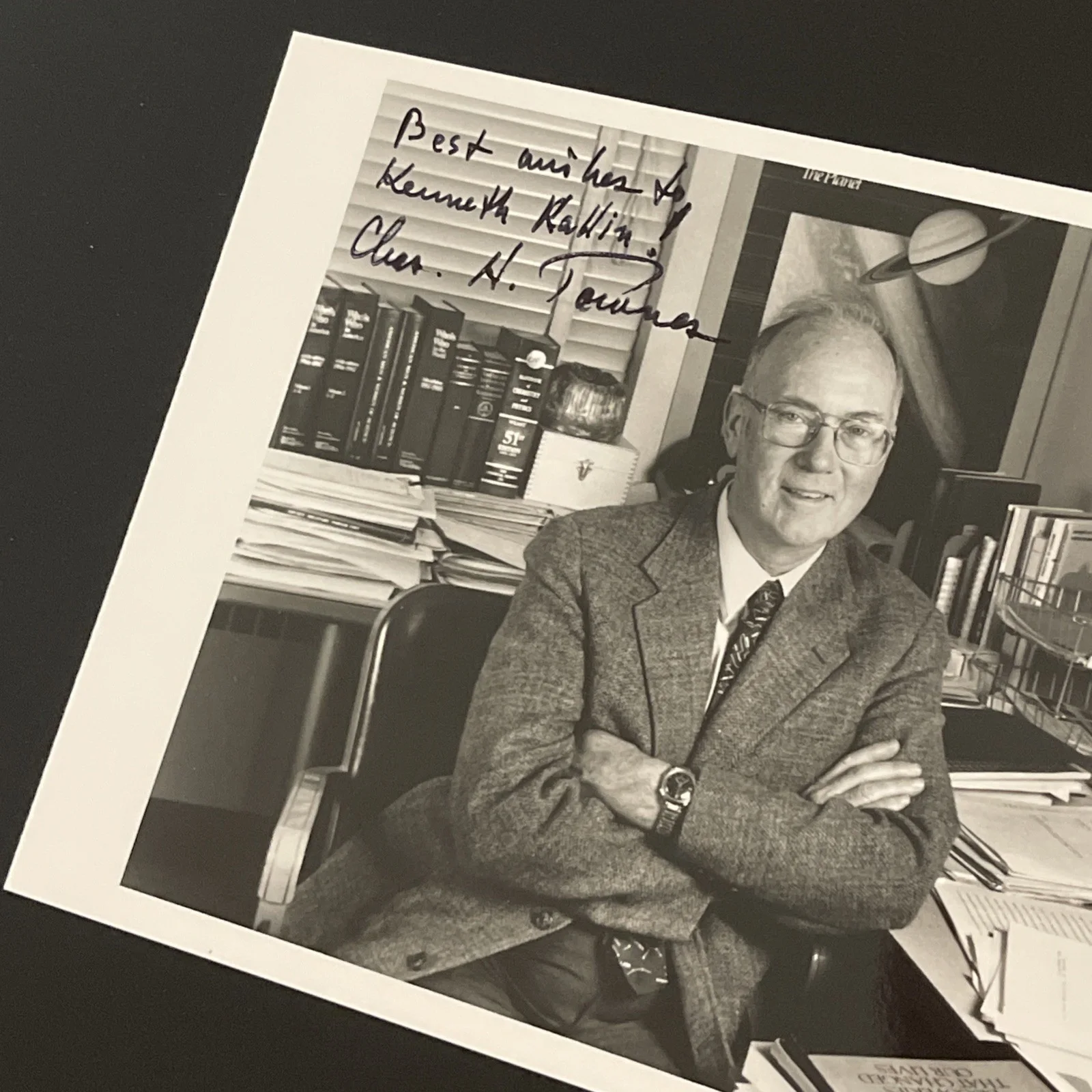 DR. CHAS TOWNES Inventor Laser Nobel Prize: Hand Signed Celebrity Photo 5x7”/KSK, изображение 3