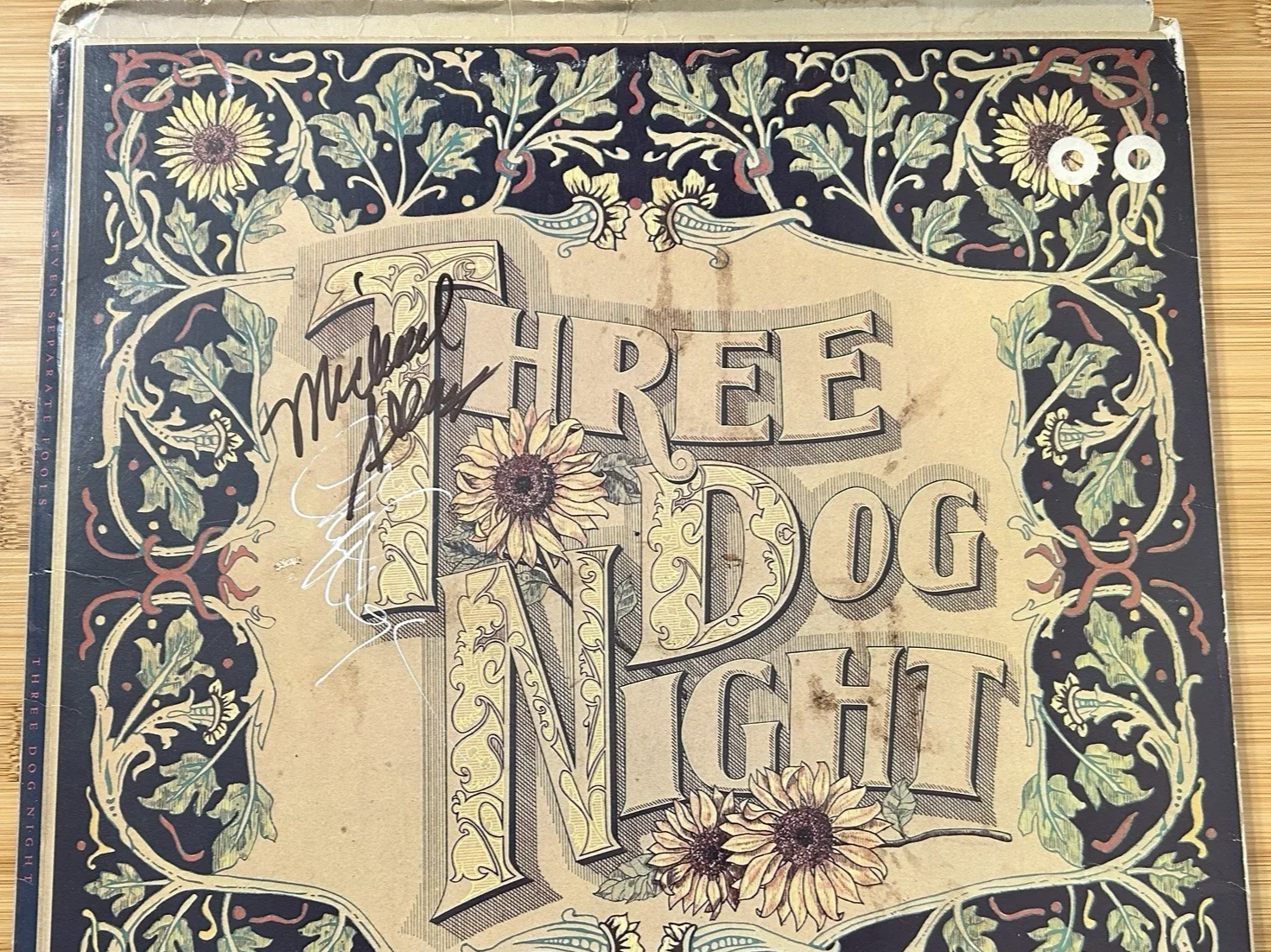 Three Dog Night “Seven Separate Fools” Vinyl - Autographed - Chuck Negron + 1, изображение 2
