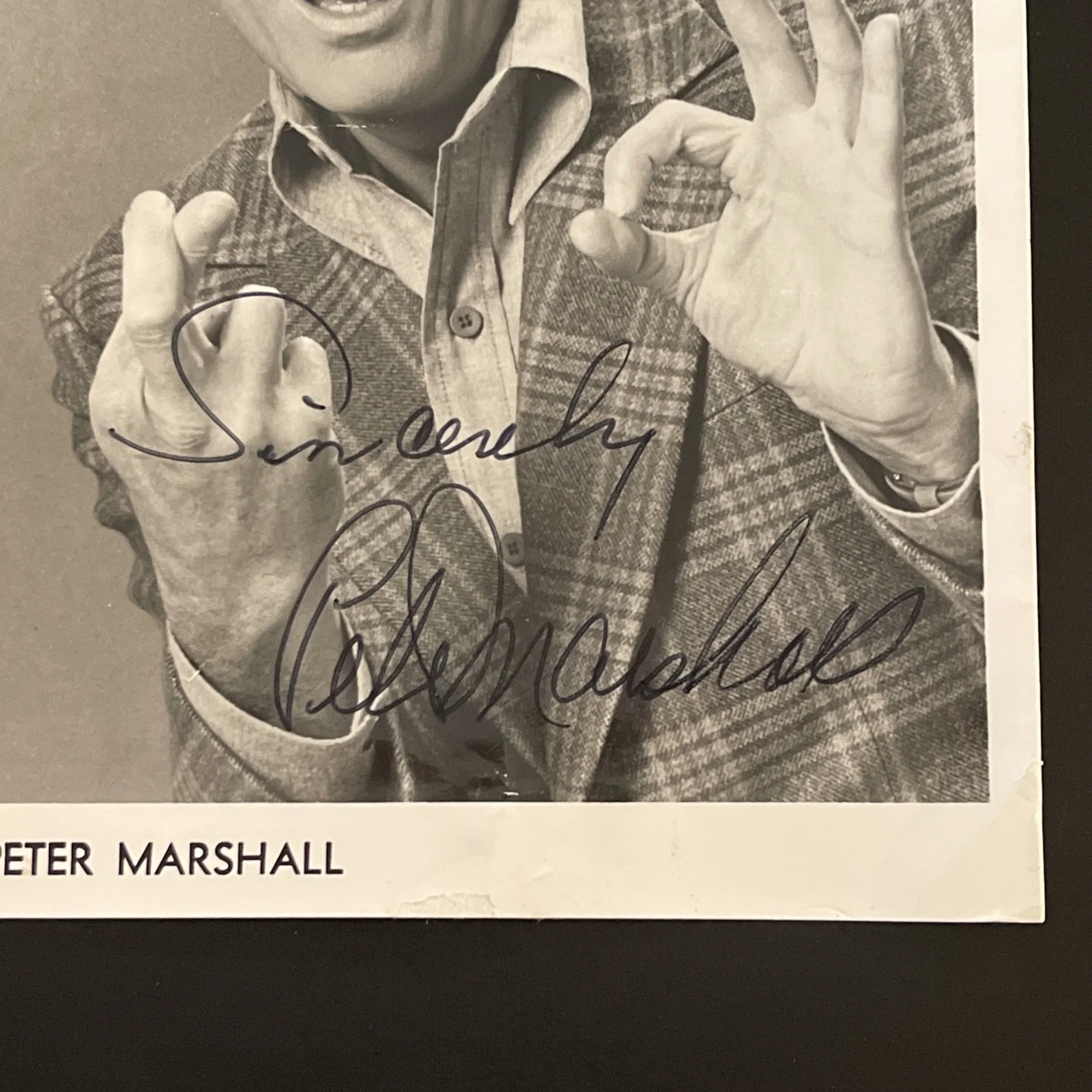 PETER MARSHALL Hollywood Squares: Hand Signed Original Celebrity Photo 5x7” /KSK, изображение 2