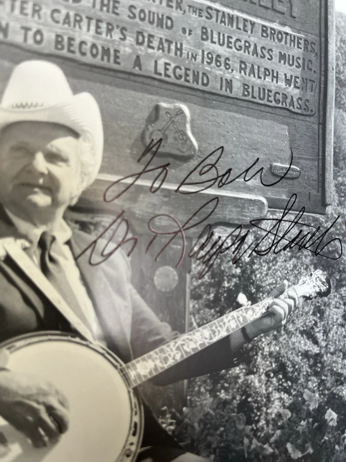 RALPH STANLEY THE STANLEY BROTHERS BLUEGRASS ICON RARE SIGNED PHOTO unverified, image 3