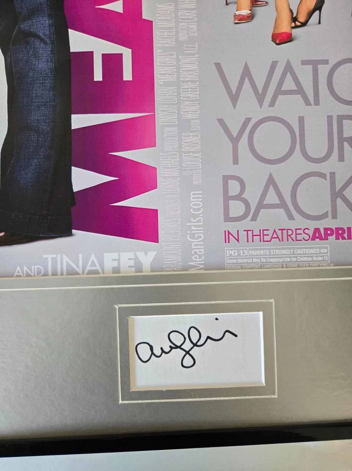 Amanda Seyfriend SIgned Mean Girls Poster Display 16x20 Framed, изображение 2