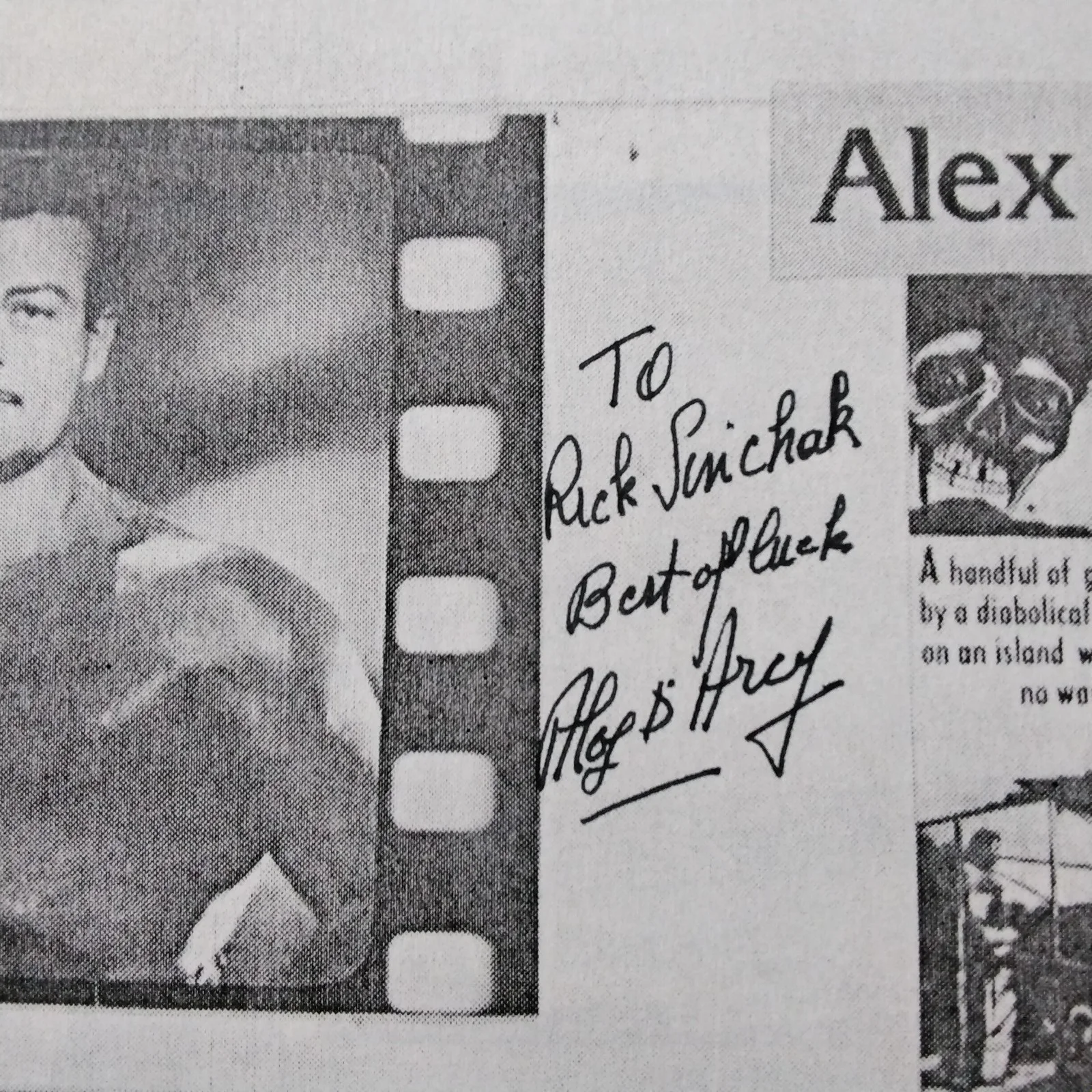 Alex D'Arcy Signed Paper 30s Movie Actor Awful Truth Prisoner of Zenda Dracula, изображение 4