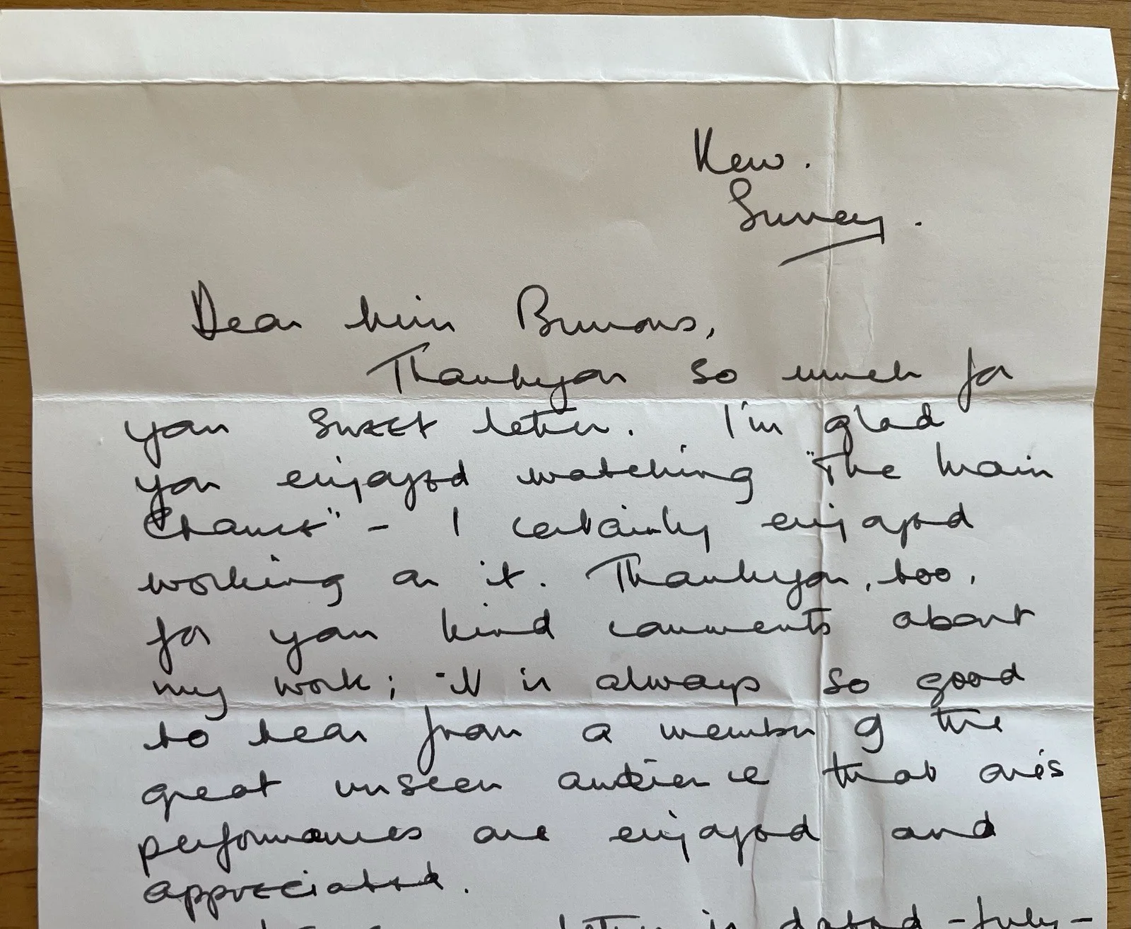 Ingrid Hafner — British Actress Ingrid Hafner Autograph Letter "The Avengers", image 3