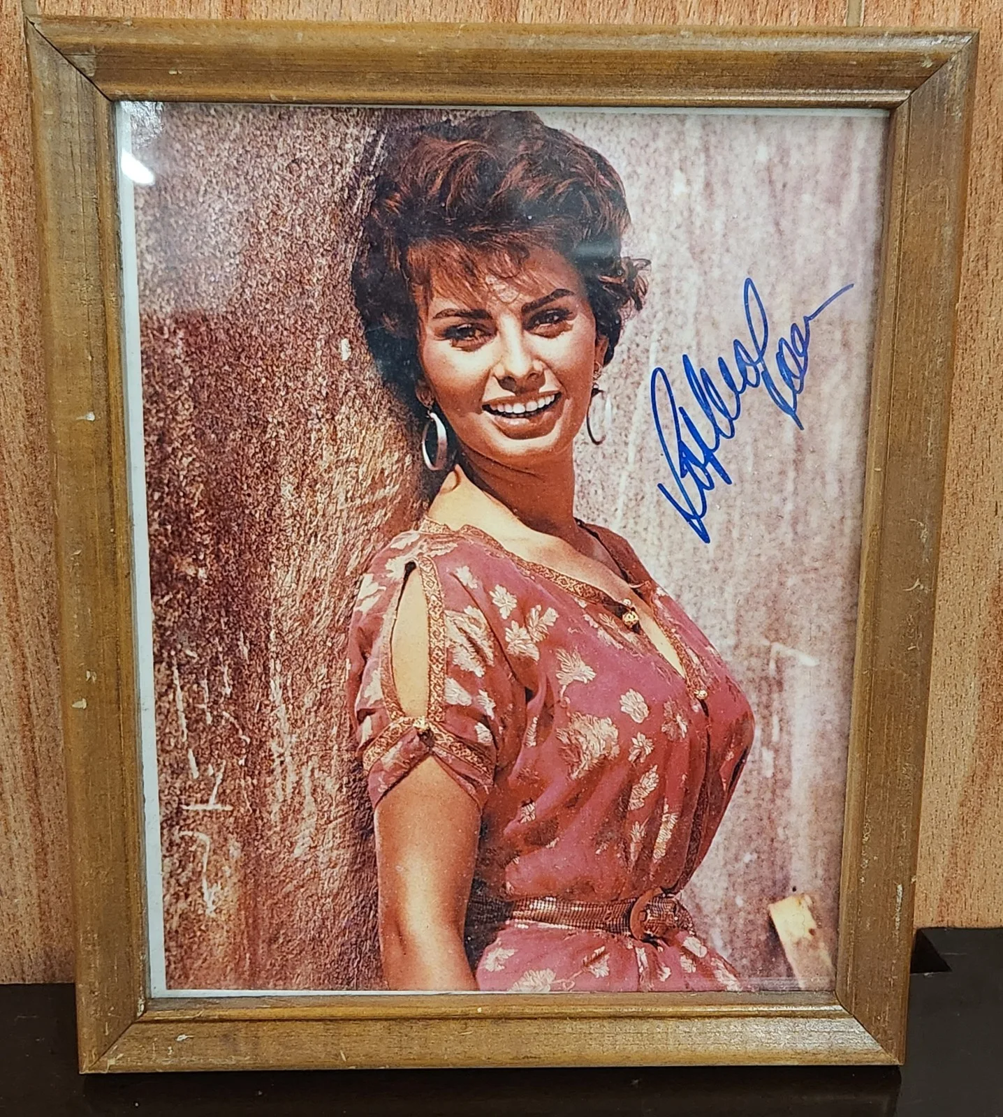 sophia loren — Vintage 1957 Signed Framed Photograph Italian Actress Sophia Loren, изображение 2