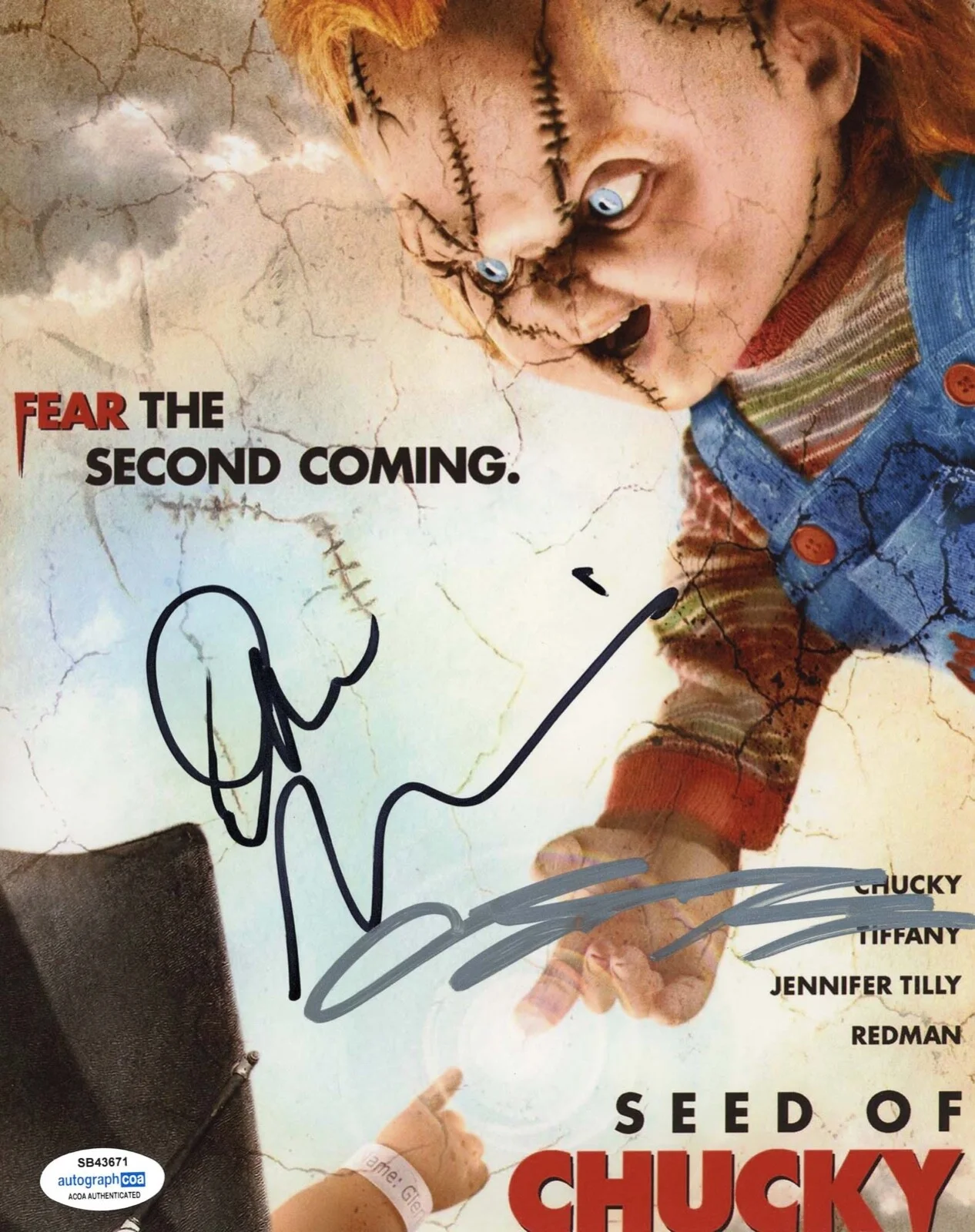 JENNIFER TILLY, DON MANCINI — Jennifer Tilly & Don MancinI signed "SEED OF CHUCKY" 8x10 Photo EXACT PROOF ACOA, изображение 4