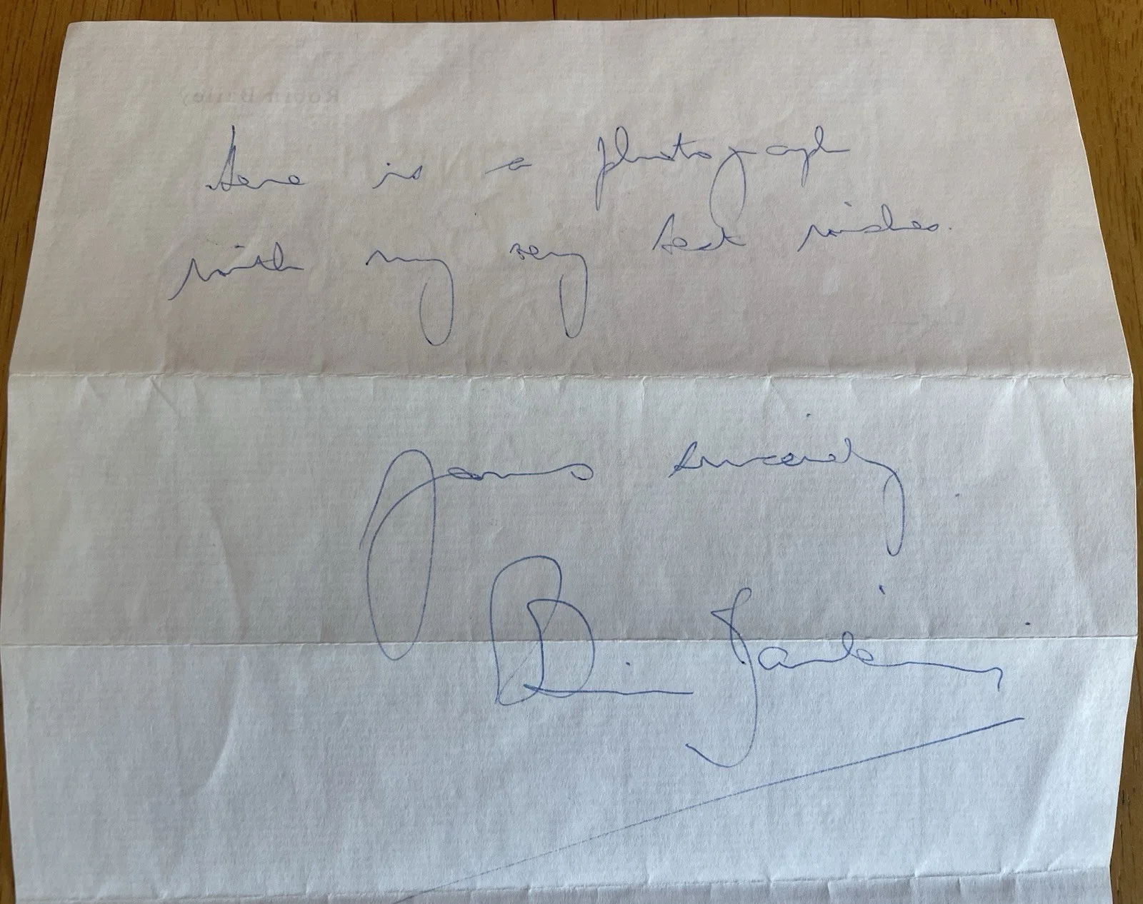 Robin Bailey — "Rumpole" English Actor Robin Bailey Autograph Letter, image 3