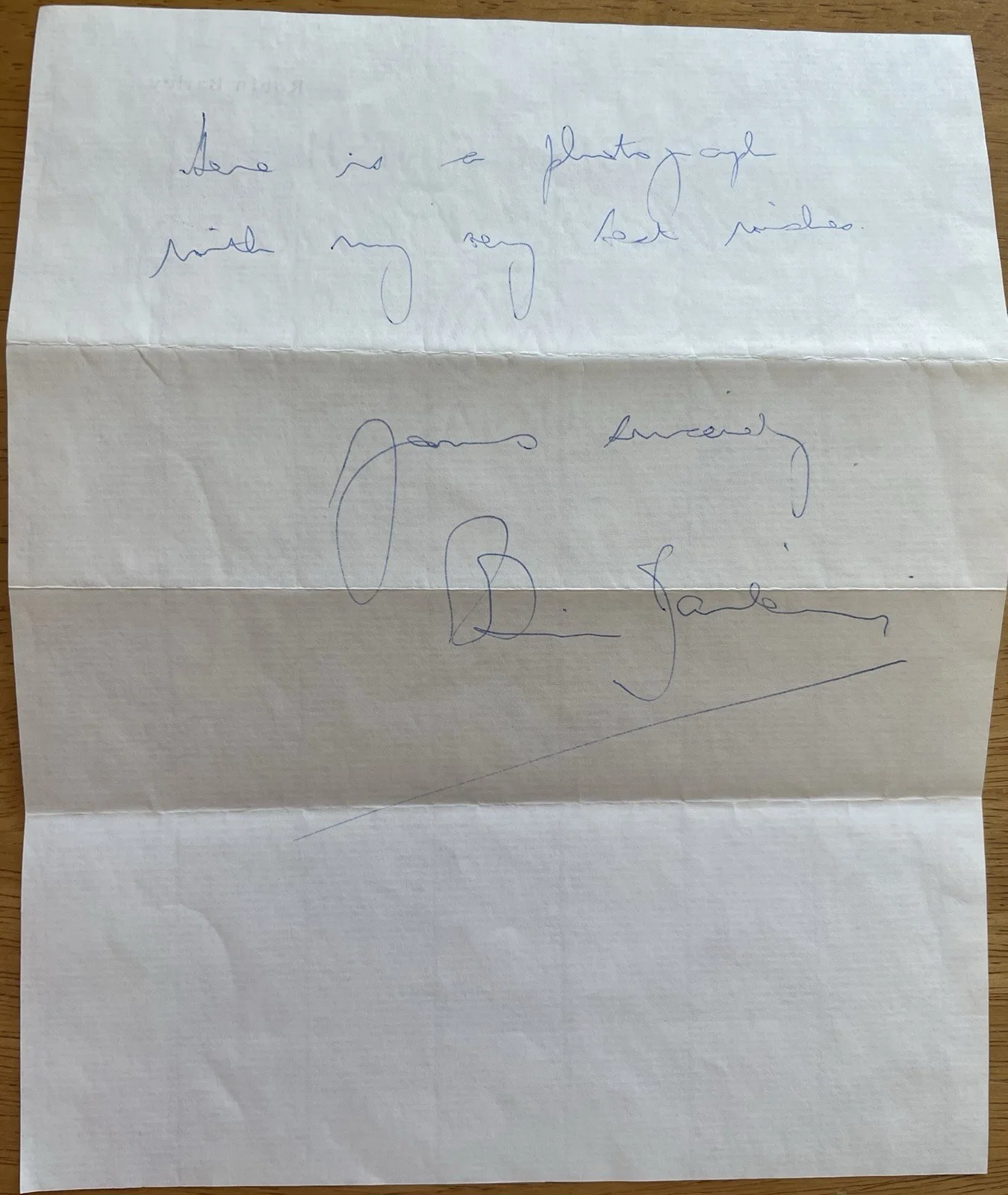 Robin Bailey — "Rumpole" English Actor Robin Bailey Autograph Letter, image 5