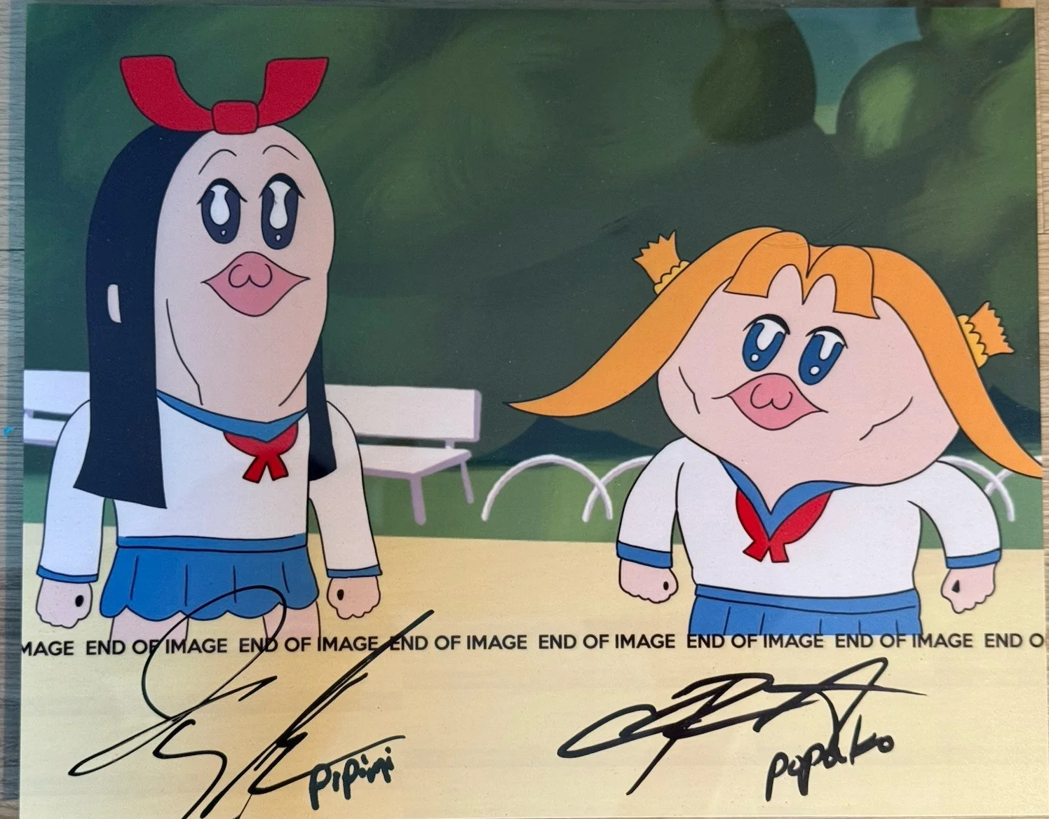 Chris Sabat & Ian Sinclair — Pop Team Epic - Popuko & Pipimi Signed Print - Chris Sabat & Ian Sinclair
