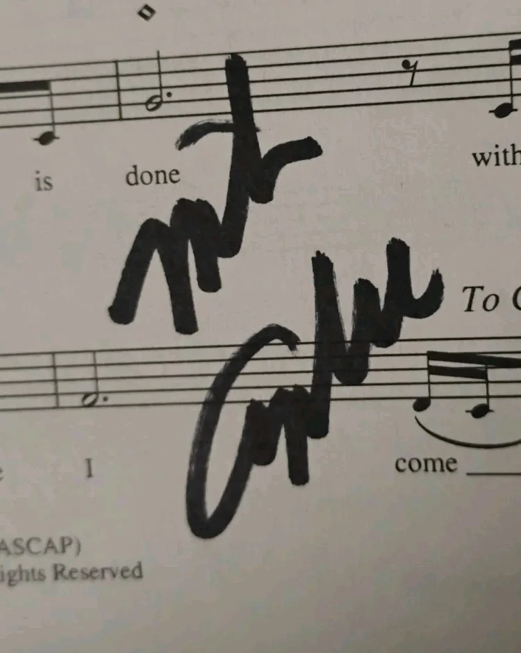 MIKE CAMPBELL SCOTT THURSTON BENMONT TENCH STEVE FERRONE SIGNED 8x12 SHEET MUSIC, изображение 2