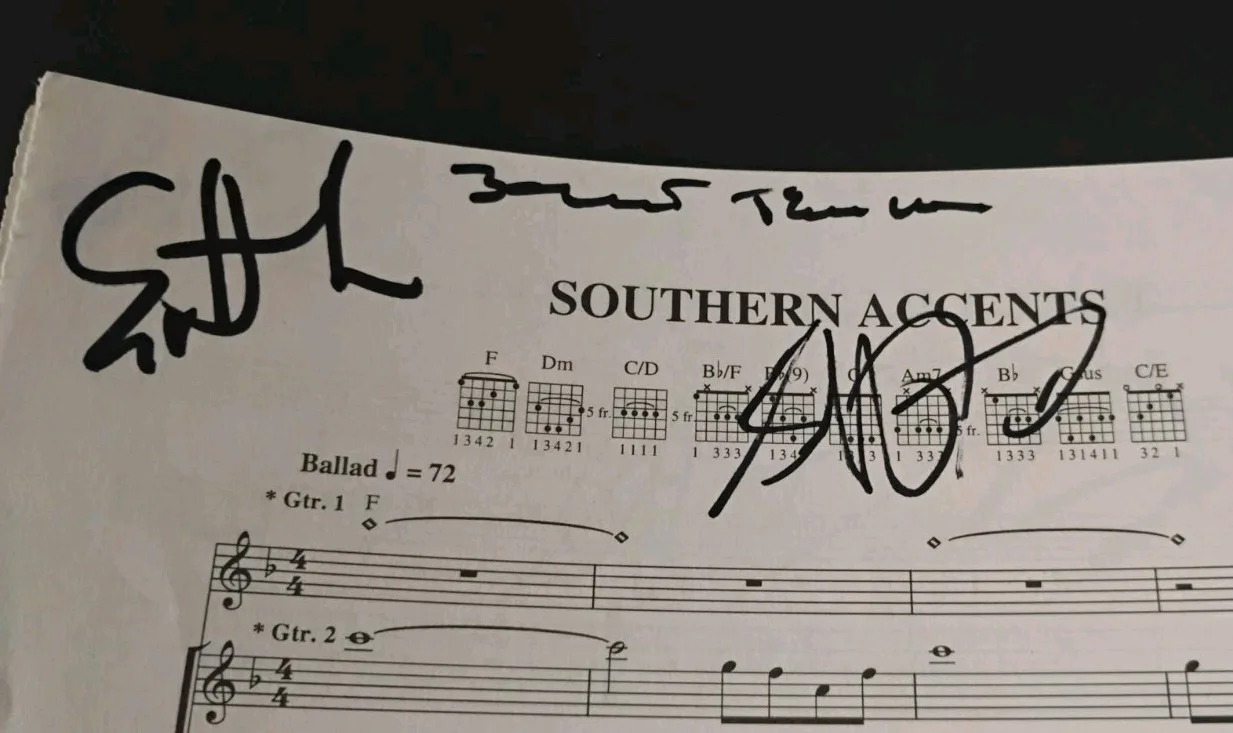 MIKE CAMPBELL SCOTT THURSTON BENMONT TENCH STEVE FERRONE SIGNED 8x12 SHEET MUSIC, изображение 3