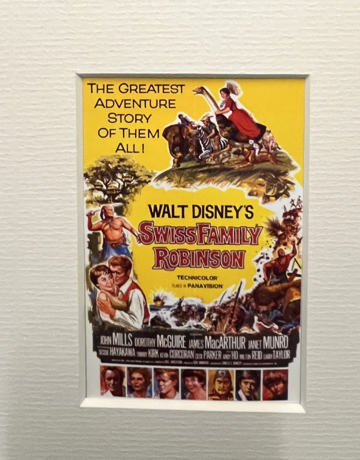 SWISS FAMILY ROBINSON 35mm Film Cell Mounted Display, image 2