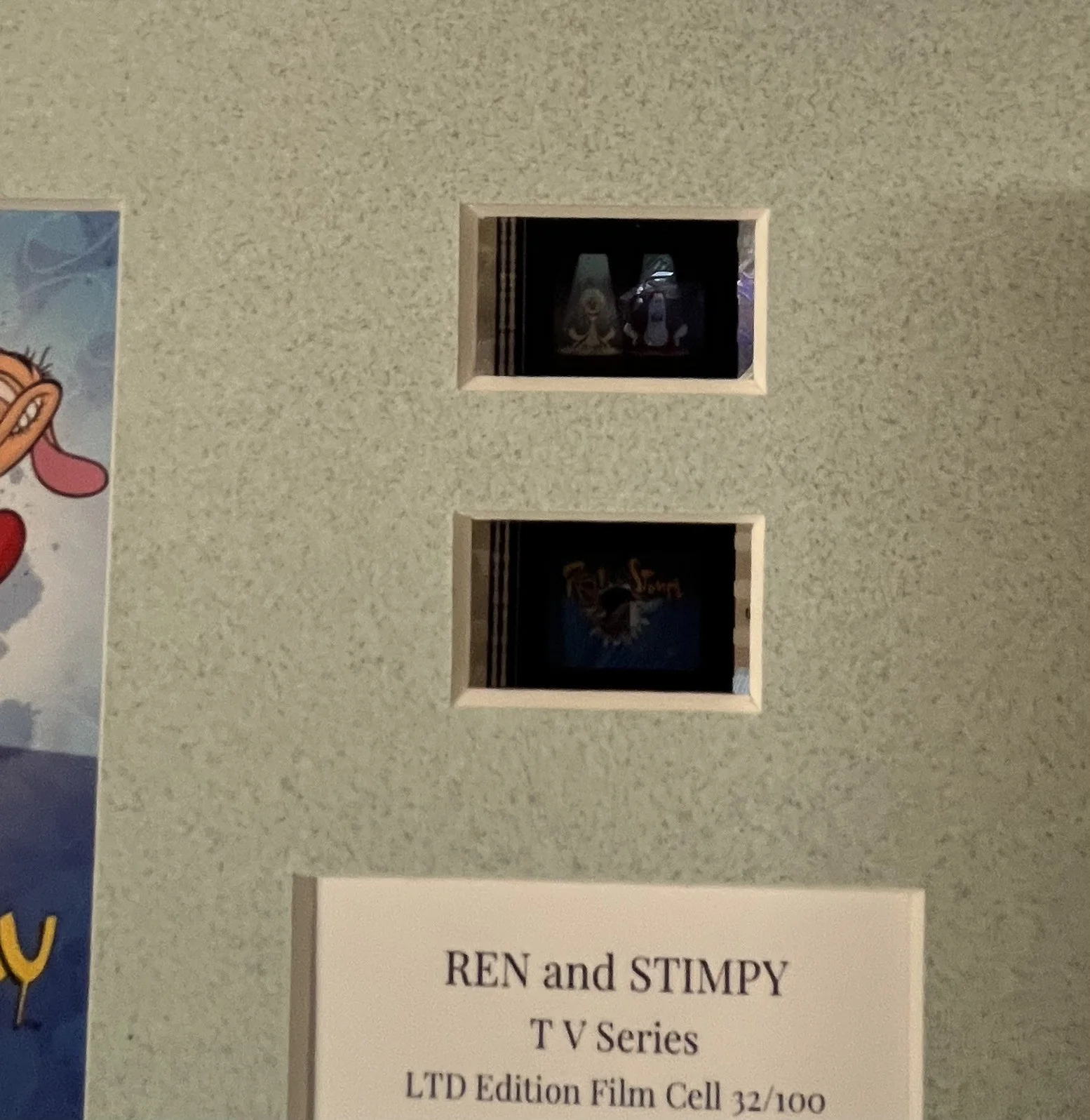 REN AND STIMPY . 35mm Film Cell Mounted Display, image 3