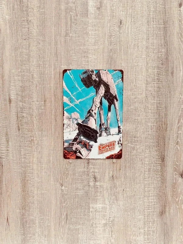 Star Wars The Empire Strikes Back Metal Sign 20 x 30cm Movie Poster Man Cave Bar, изображение 2