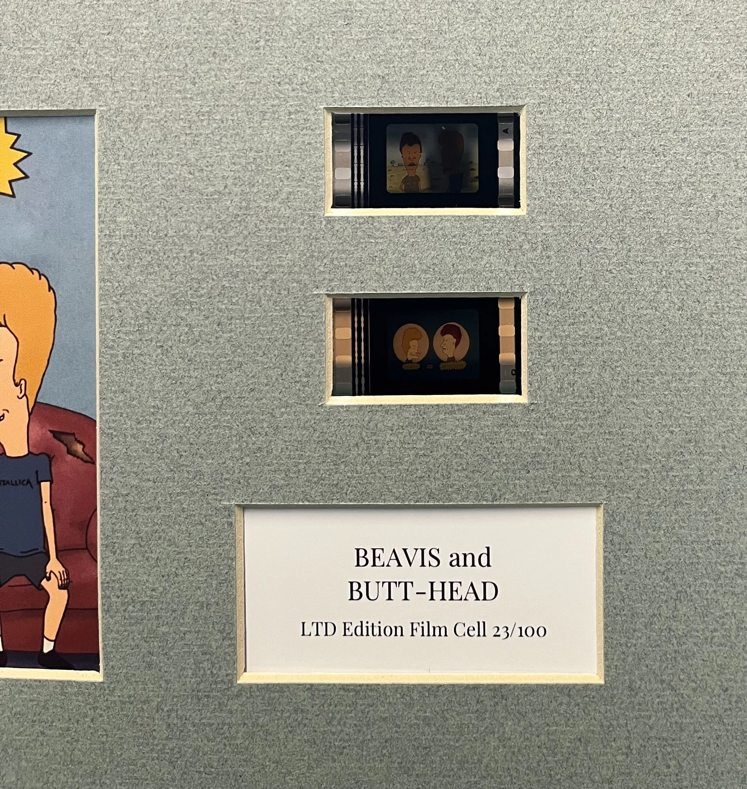 BEAVIS AND BUTT-HEAD 35mm Film Cell Mounted Display, image 3