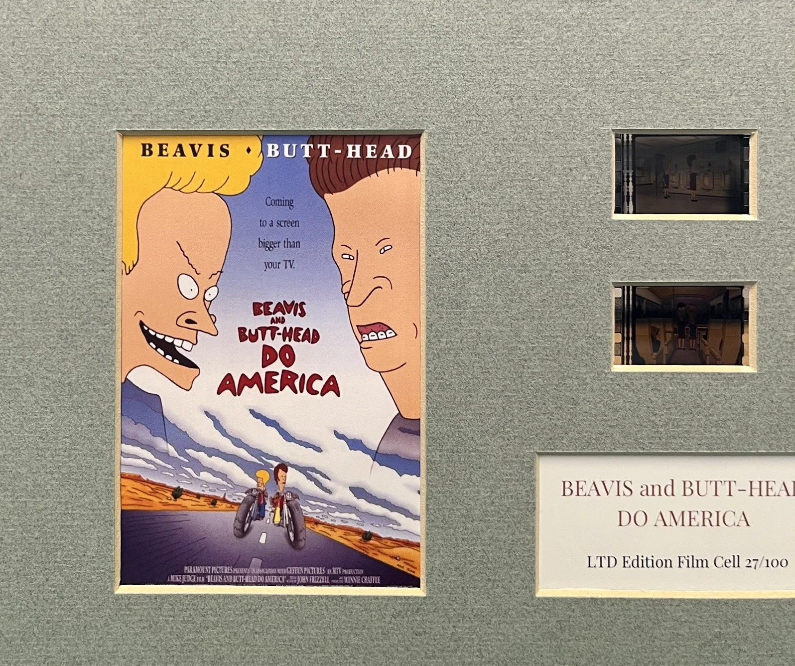 BEAVIS AND BUTT-HEAD DO AMERICA. 35mm Film Cell Mounted Display, image 2