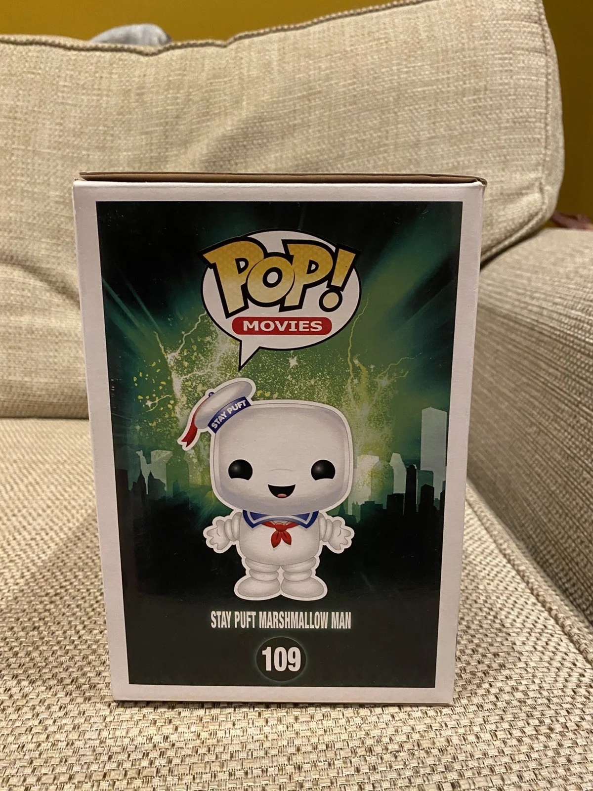 Ernie HUDSON Signed Funko POP Ghostbusters STAY PUFT Marshmallow Winston, image 4