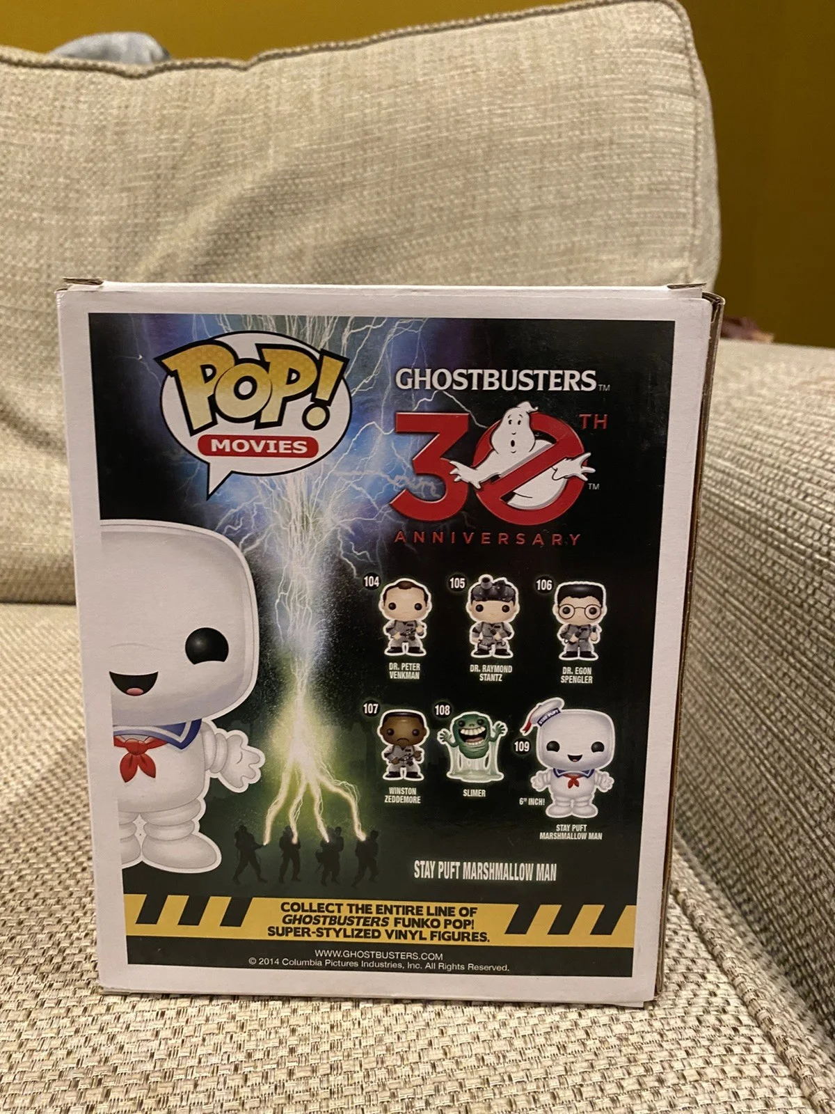 Ernie HUDSON Signed Funko POP Ghostbusters STAY PUFT Marshmallow Winston, image 5