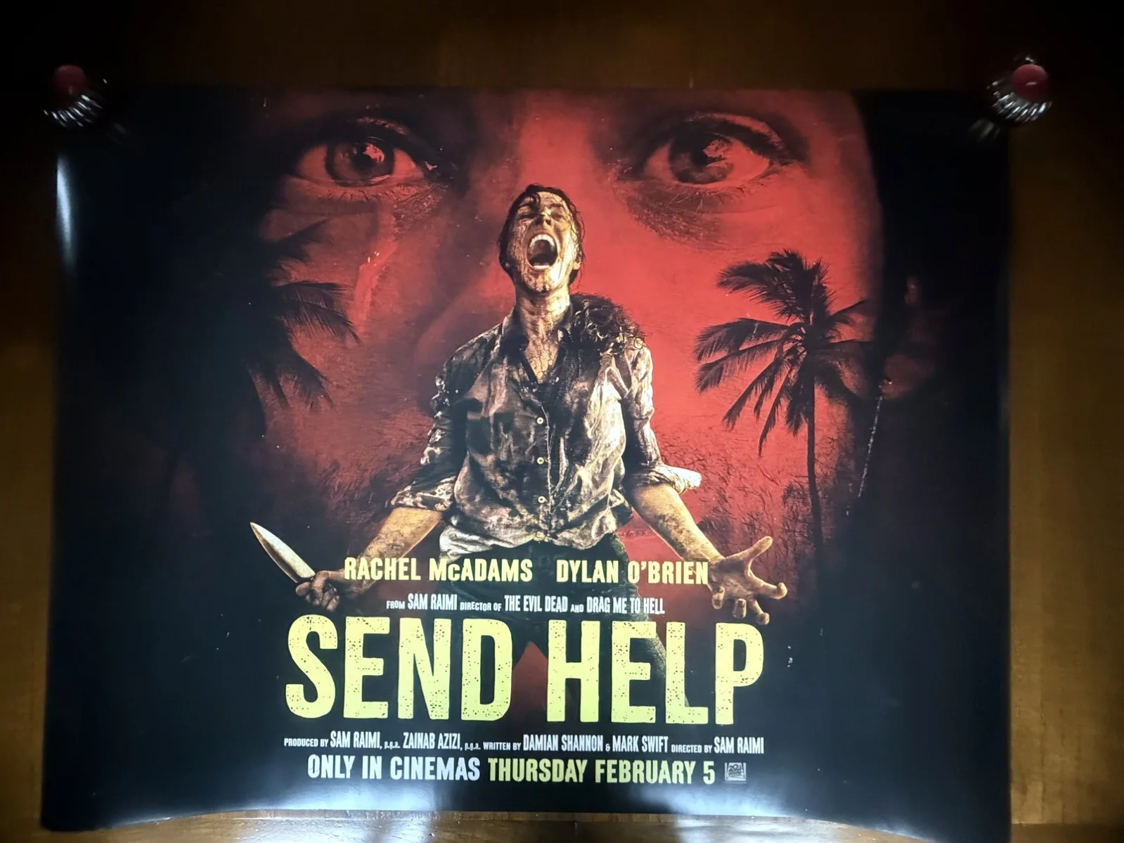 Send Help - original Quad movie poster D/S hd Rachel McAdams , Sam Raimi FINAL, изображение 2