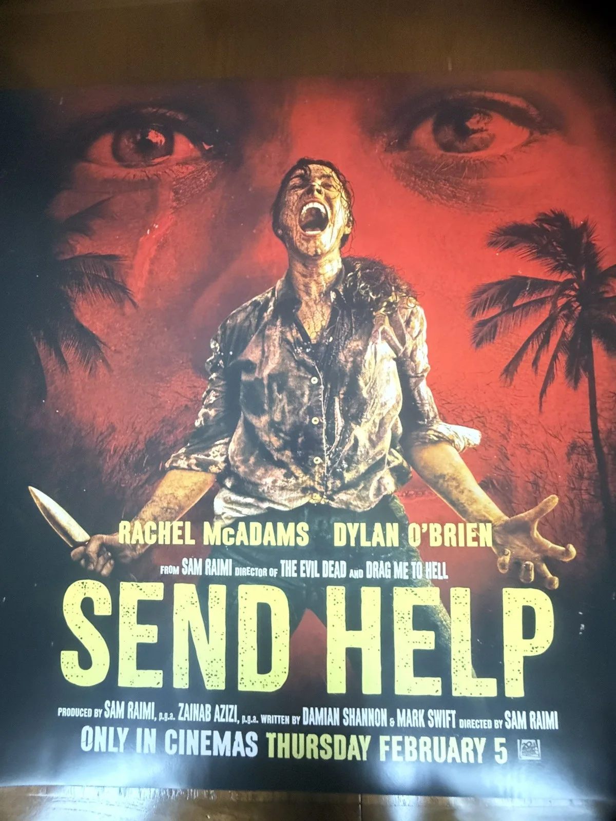 Send Help - original Quad movie poster D/S hd Rachel McAdams , Sam Raimi FINAL, изображение 3