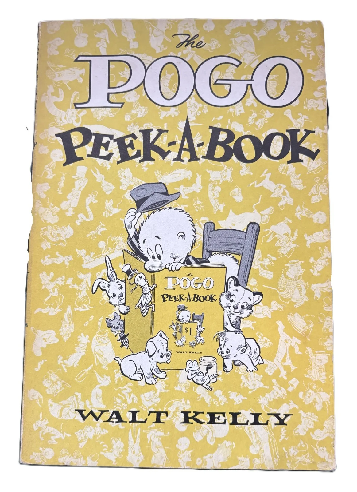 Walt Kelly Signed Hand Sketched 1955 1st Edition The Pogo Peek-A-Boo Book JSA, изображение 2
