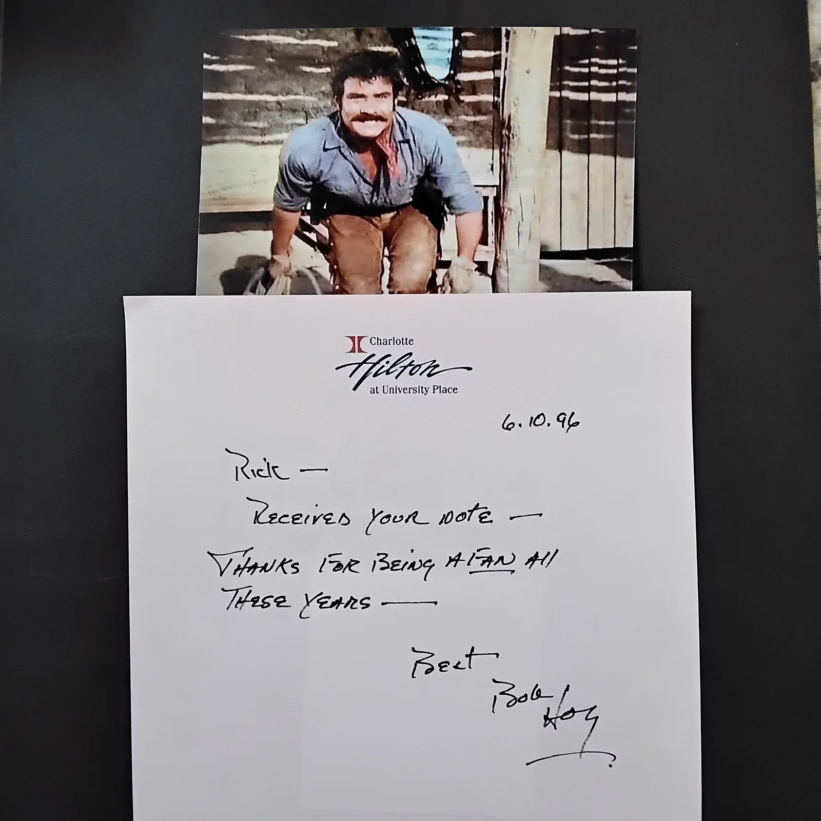 Bob Hoy SIGNED Letter Photo 60s Movie TV Actor Westerns High Chaparral Enforcer, изображение 2